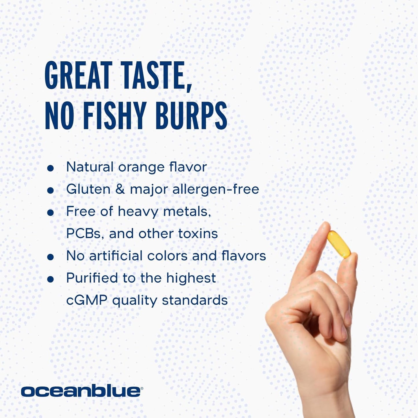 High-Potency OceanBlue Professional Omega-3 2100 - 60 Count Triple Strength Burpless Fish Oil with EPA, DHA & DPA - Orange Flavor - 30 Servings