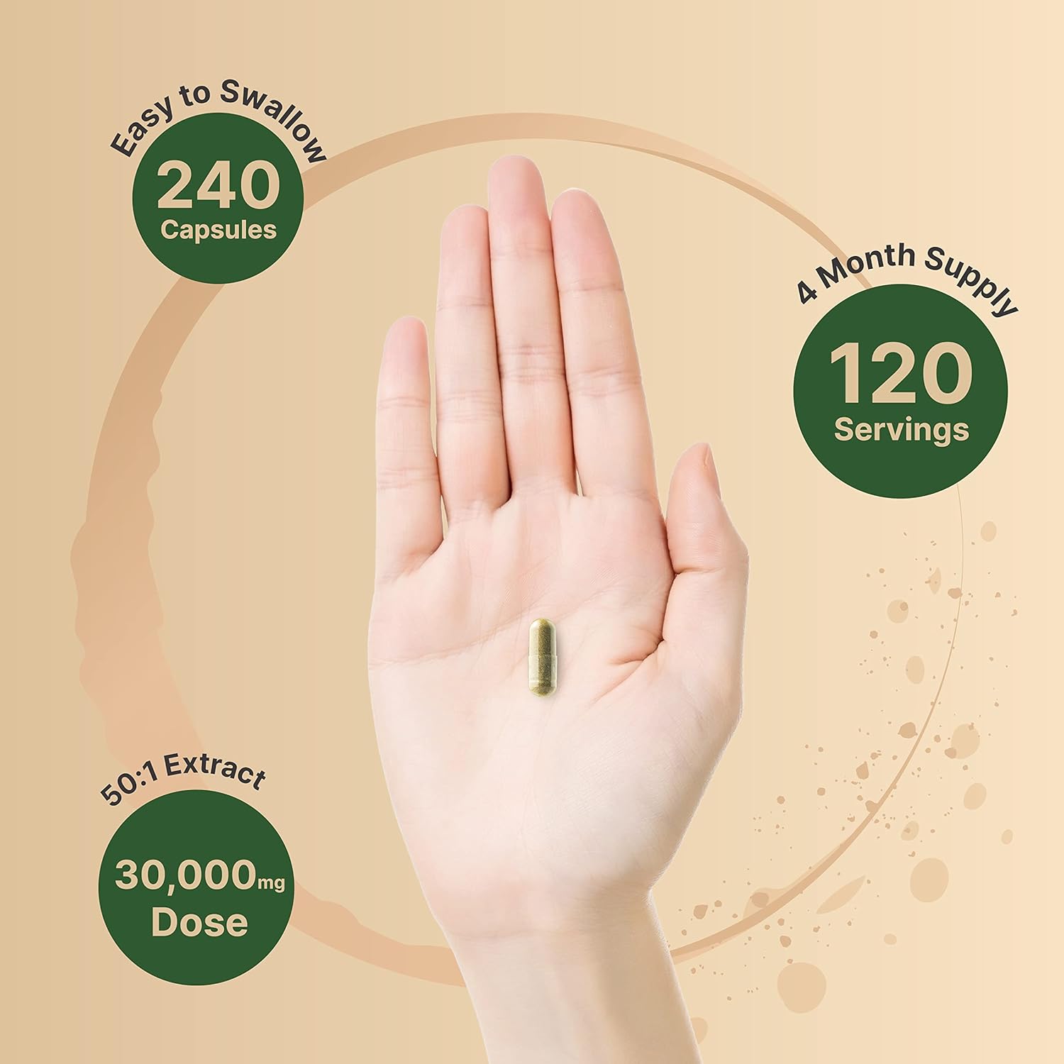 High Potency Olive Leaf Extract Capsules, 30000mg - 240 Count | 40% Oleuropein, 50:1 Concentration - Immune & Heart Health Support - Non-GMO, Rich in Antioxidants