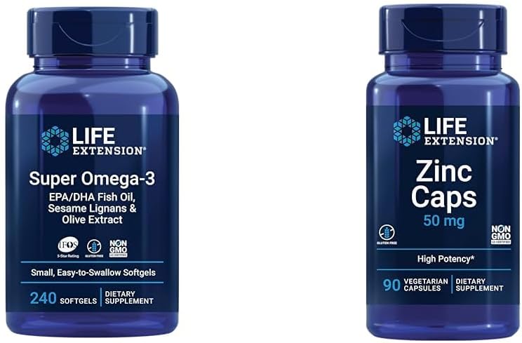 High Potency Omega-3 Fish Oil with Sesame Lignans, Olive Extract, and Zinc Citrate - Immune Defense Support Supplement
