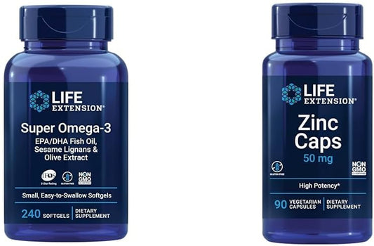 High Potency Omega-3 Fish Oil with Sesame Lignans, Olive Extract, and Zinc Citrate - Immune Defense Support Supplement