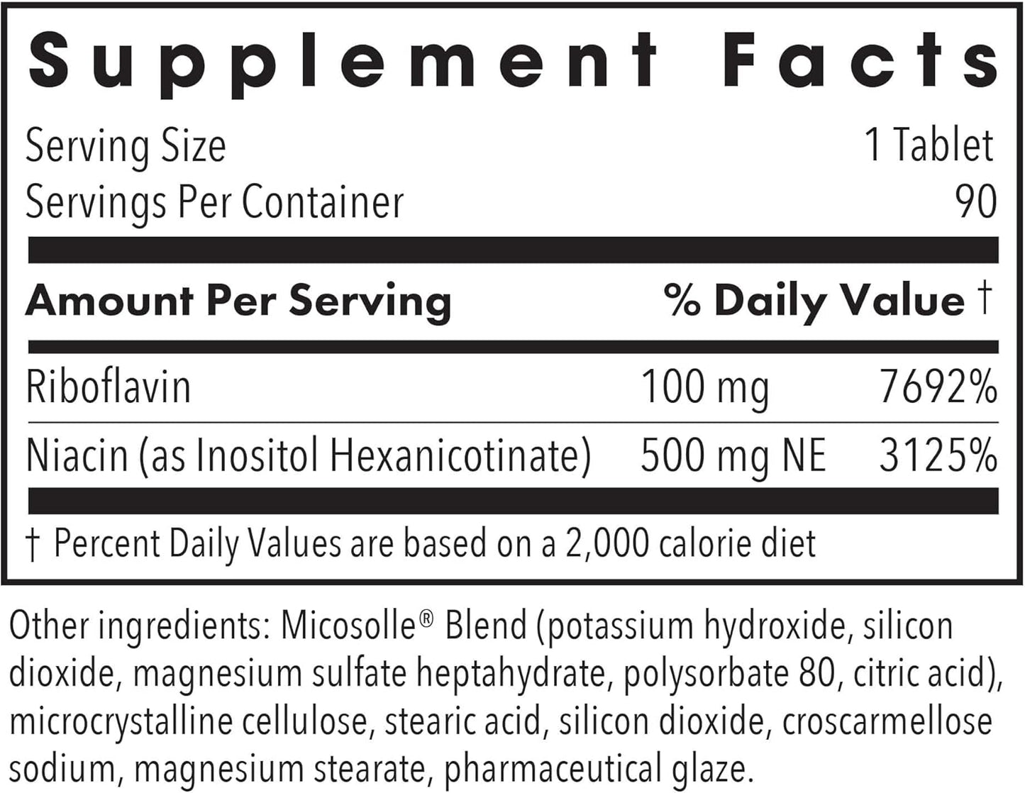 High Potency Optimox ATP Cofactors Vitamin B Complex Supplement for Men & Women - 90 Tablets, Vitamin B2 100mg, Vitamin B3 500mg, Riboflavin, Niacin