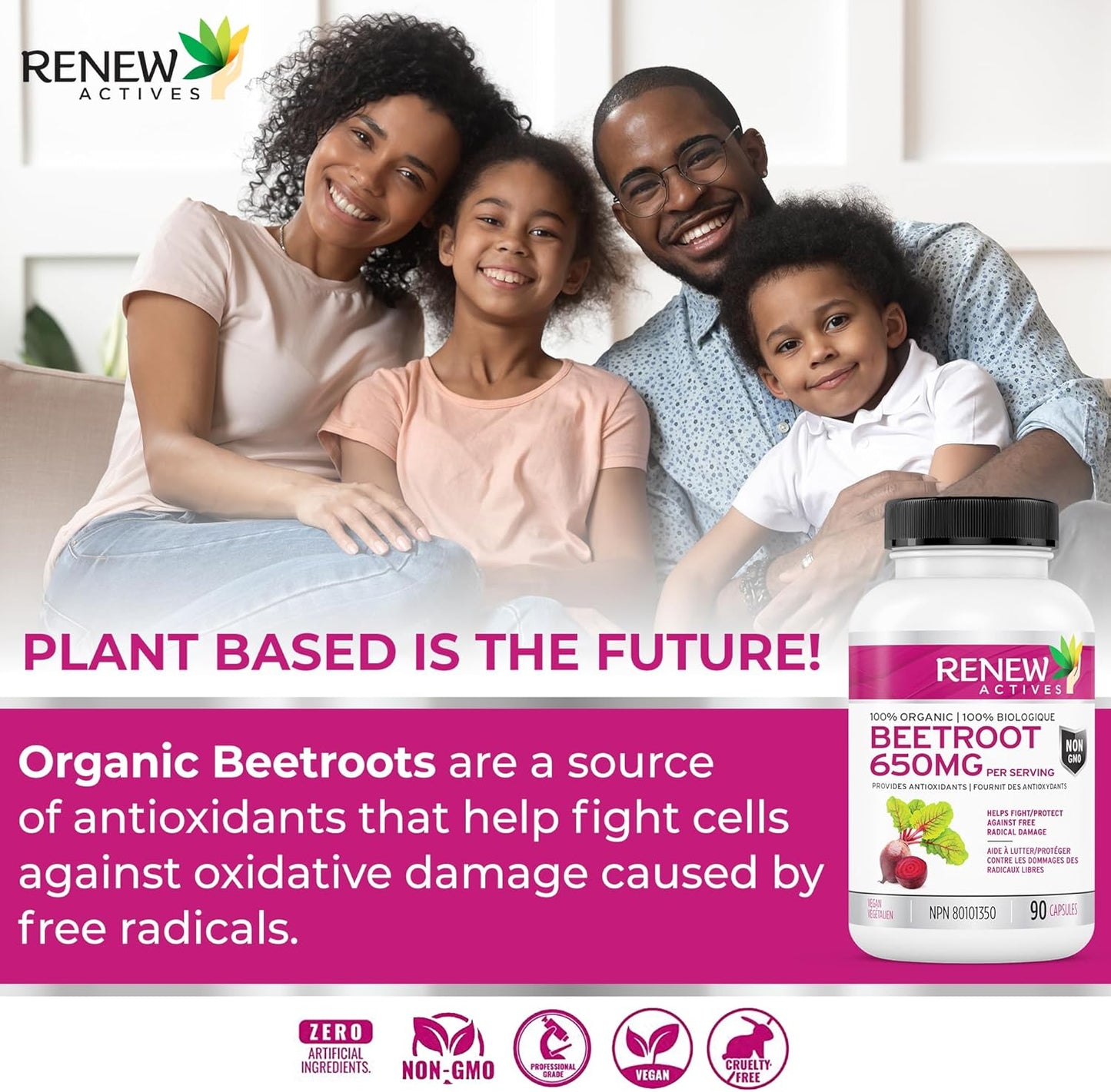 High-Potency Organic Beetroot Supplement for Circulation, Energy, & Antioxidant Benefits - 90 Veggie Capsules from Canada