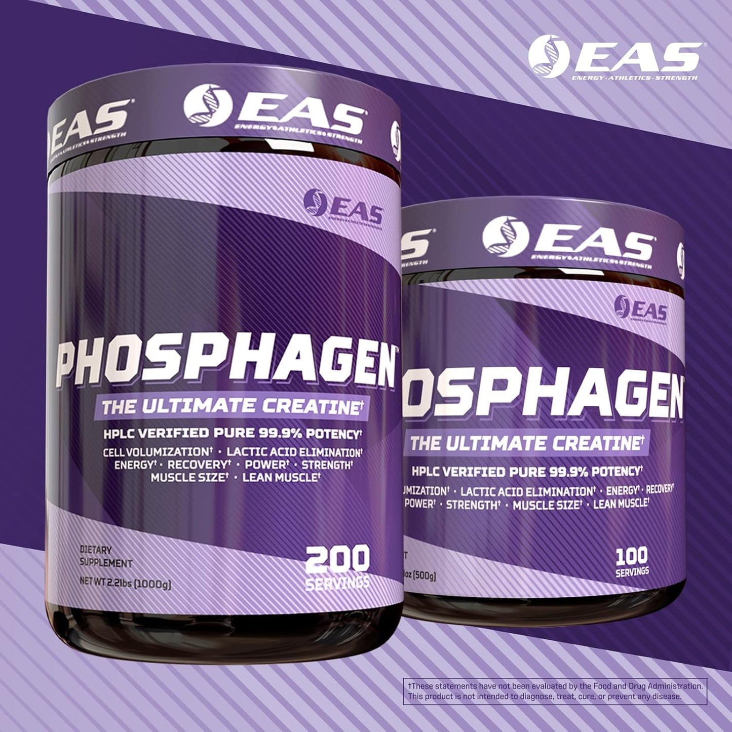 High-Potency Phosphagen Ultimate Creatine Powder for Power, Strength, & Muscle Size | 99.9% Pure | 200 Servings (Unflavored)