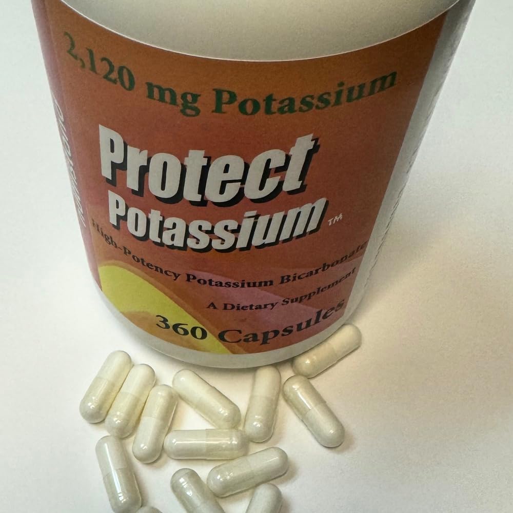 High Potency Potassium Bicarbonate Capsules - 1210 mg Serving Size - NutriStand Potassium Supplement for Protection