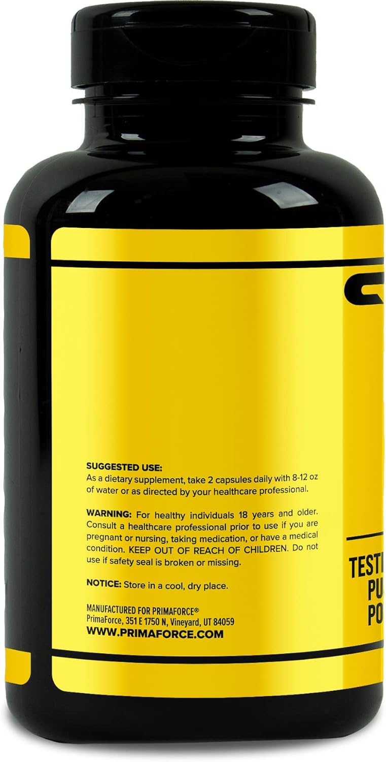 High Potency PrimaForce EAA Capsules - 1200mg, 180 Capsules, 90 Servings - Non-GMO, Gluten-Free, Vegetarian - Essential Amino Acids