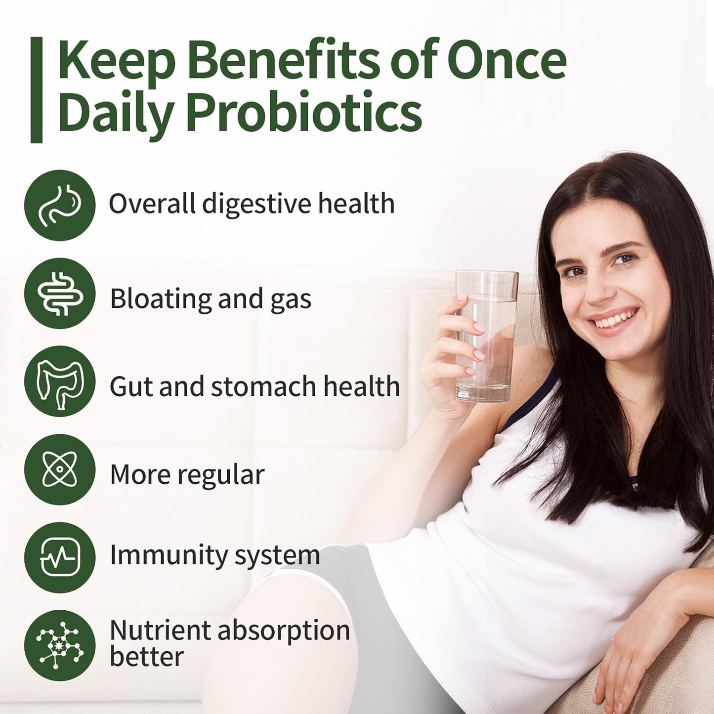High Potency Probiotic Supplement for Digestive & Immune Health - 200 Billion CFU, 12 Strains, Organic Prebiotics, 180 Capsules