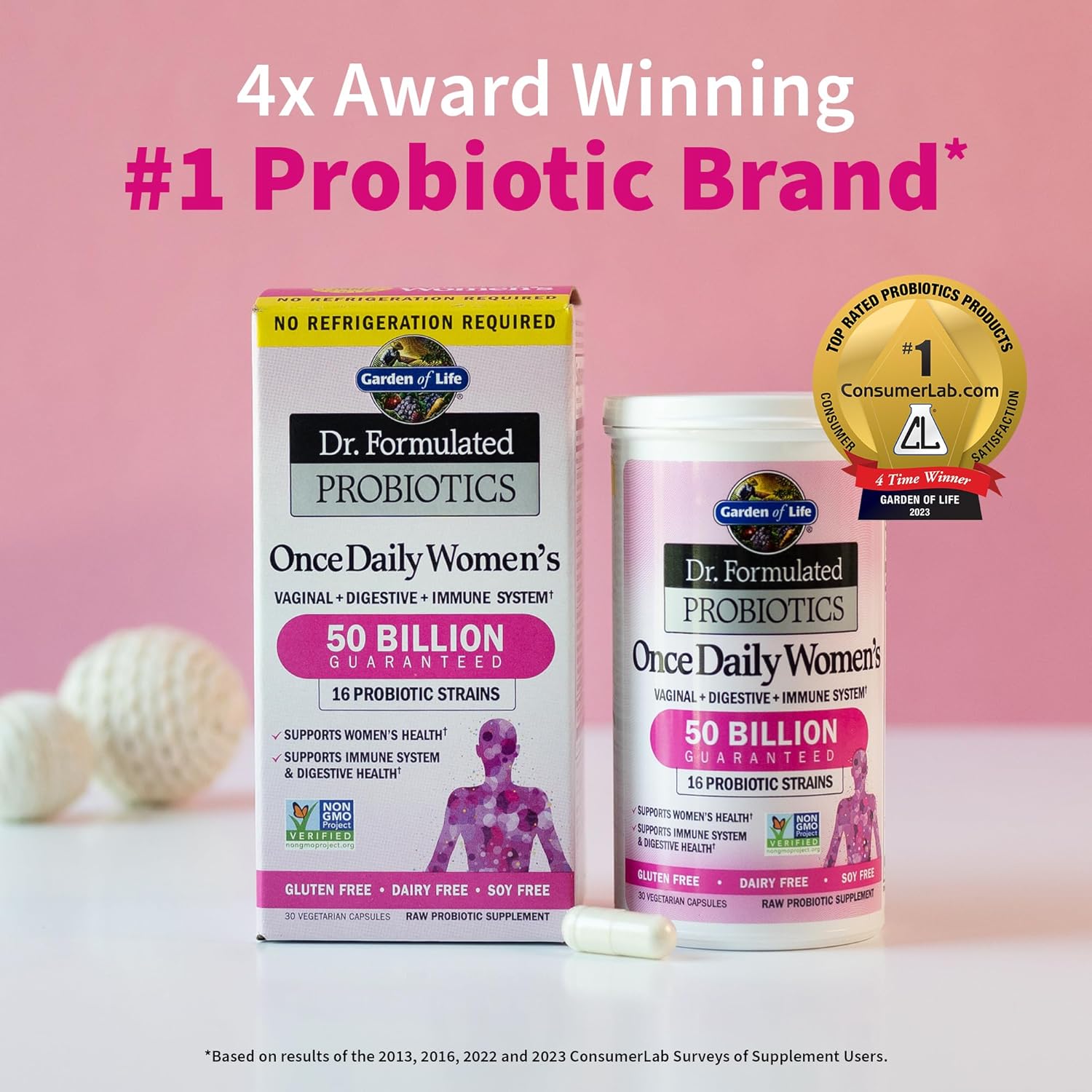 High Potency Probiotics & Zinc Supplements Combo - 30 Capsules Each - Vegan Multimineral Supplement with Vitamin C - Dr. Formulated & Raw