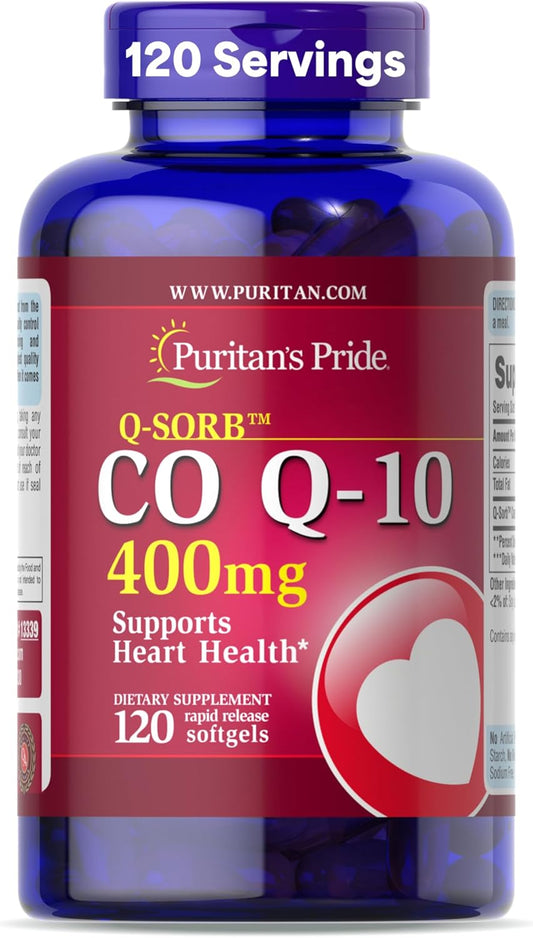 High Potency Q-Sorb CoQ10 Softgels - 400 Mg, 120 Count by Puritan's Pride