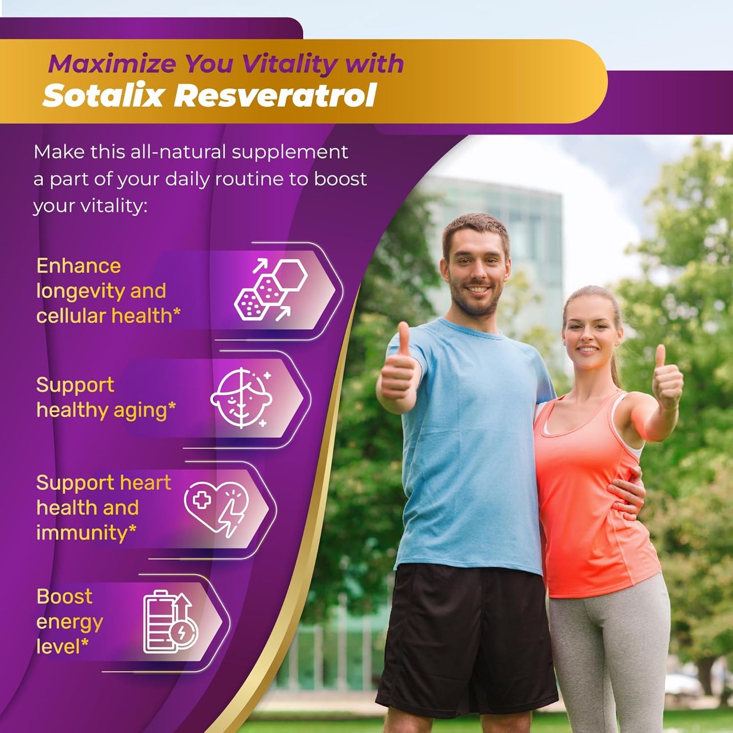 High Potency Resveratrol Supplement with Grape Seed, Quercetin, Berberine, Milk Thistle - USA Made & Tested - Powerful Anti-Aging Formula (150-day Supply)
