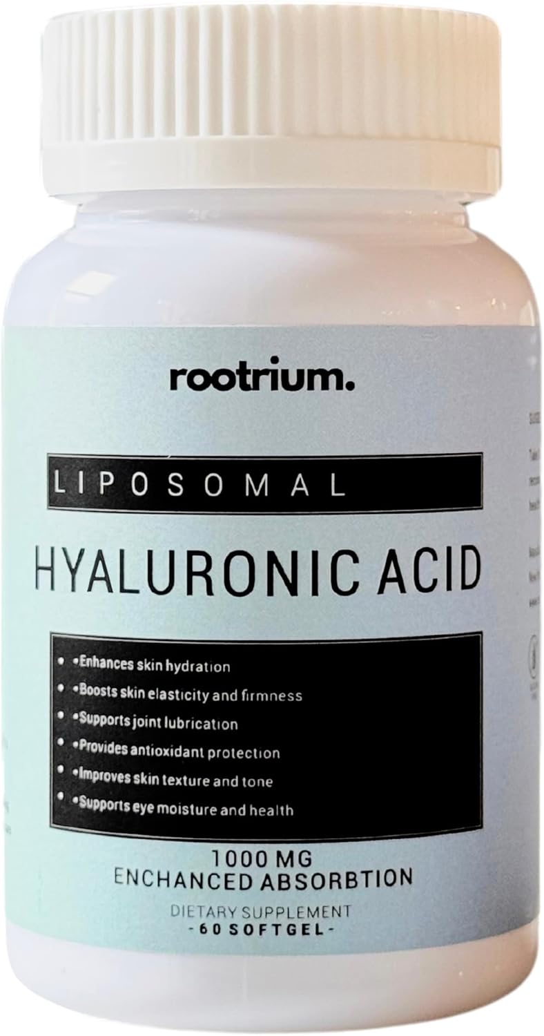 High Potency Rootrium Liposomal Hyaluronic Acid Capsules - 1000MG Formula for Skin & Joint Health