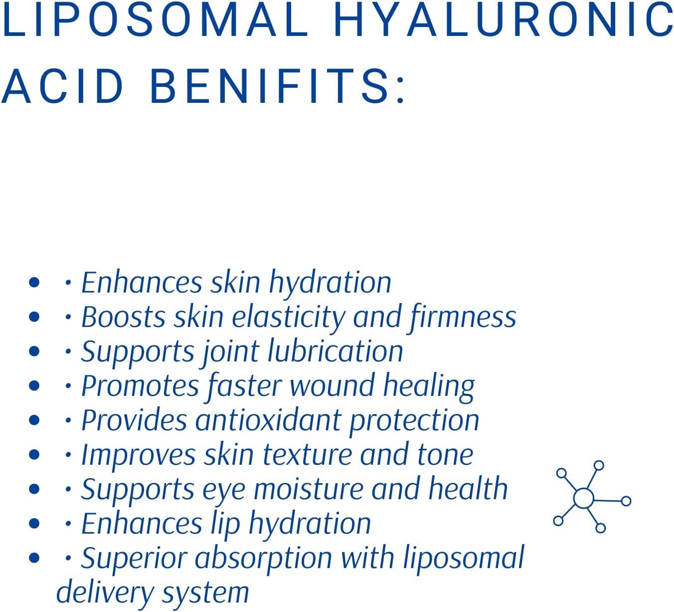 High Potency Rootrium Liposomal Hyaluronic Acid Capsules - 1000MG Formula for Skin & Joint Health