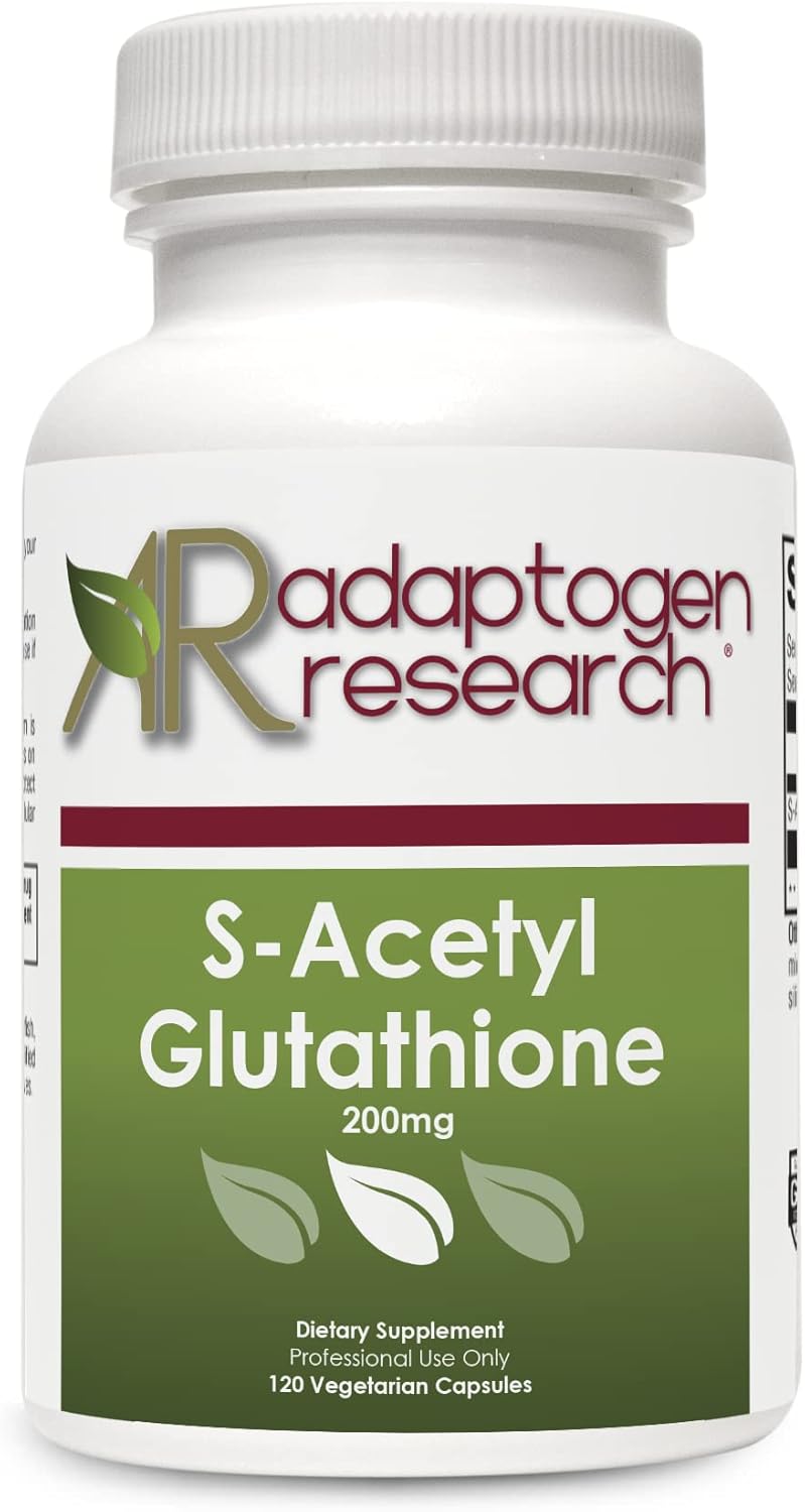 High Potency S-Acetyl Glutathione Capsules - 200mg | 60 Vegetarian Capsules with Acid Resistant Formula