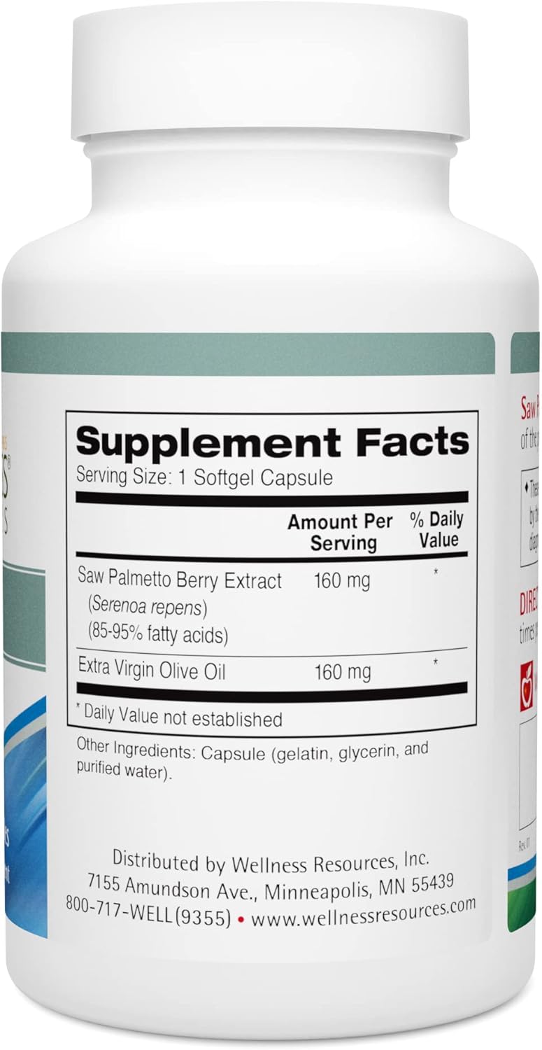 High Potency Saw Palmetto Extract Capsules - Deep CO2 Extraction, Solvent-Free for Prostate Health - 90 Count