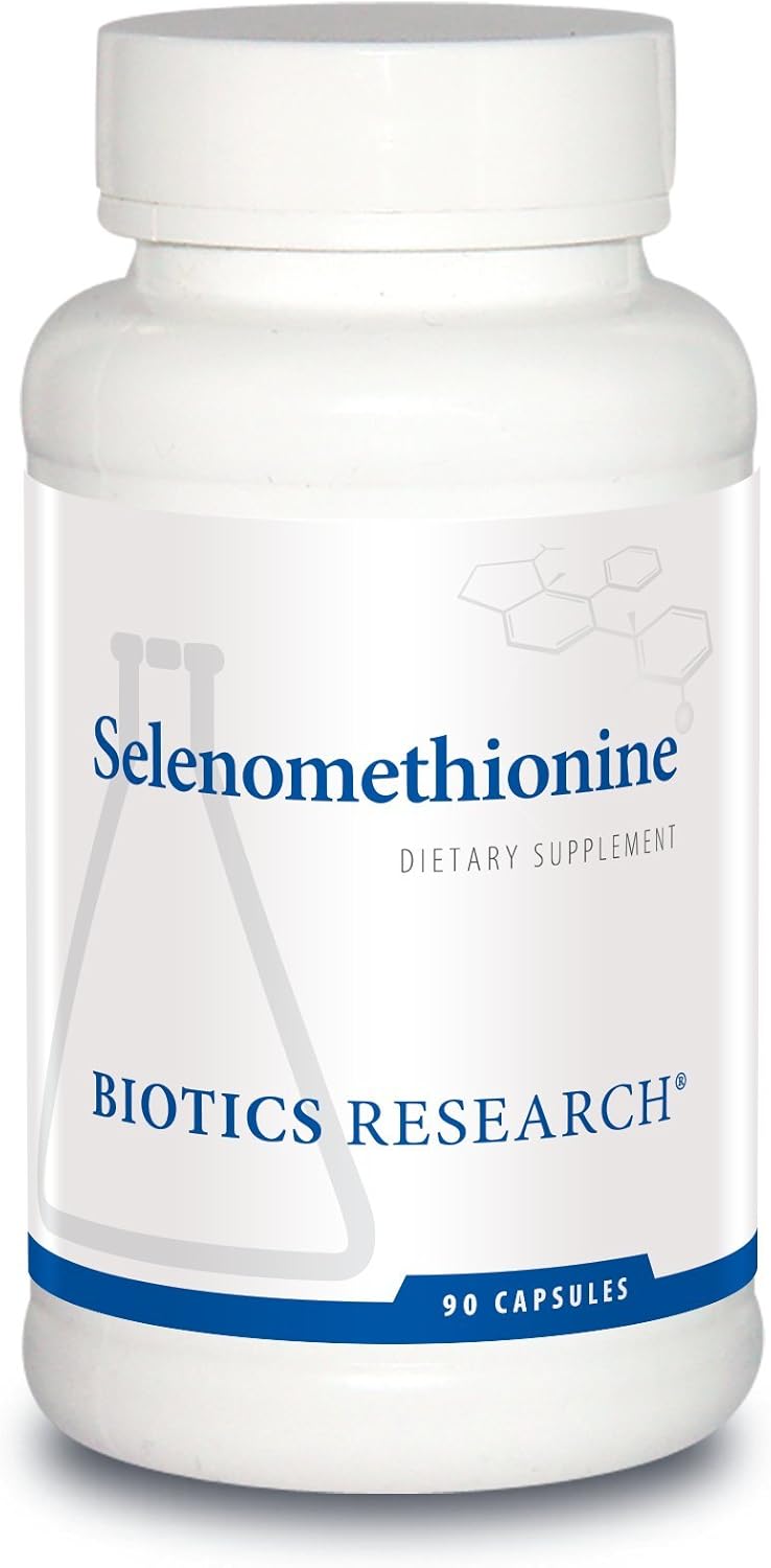 High Potency Selenomethionine Capsules for Thyroid, DNA, and Cognitive Health - 90 Count