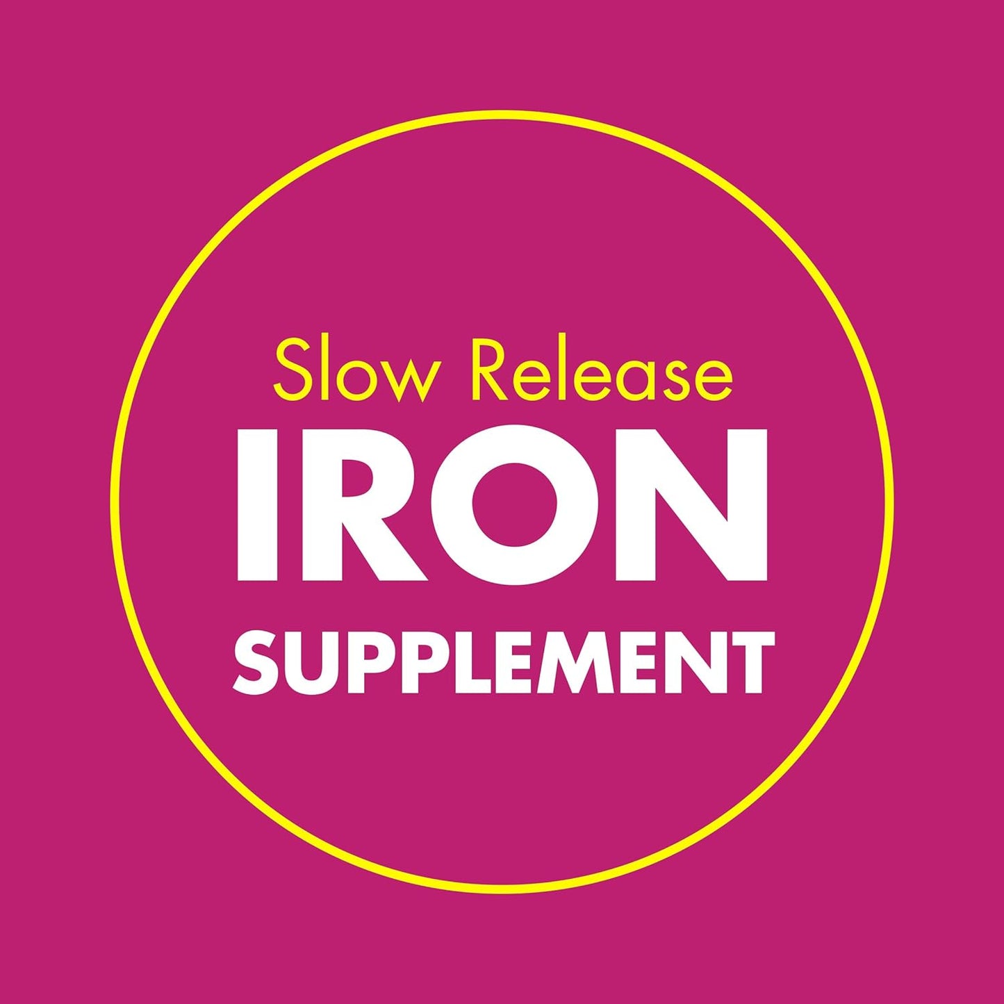 High Potency Slow Release Iron Supplement, 45mg Iron Deficiency Relief, Easy-to-Swallow Tablets - 30 Count