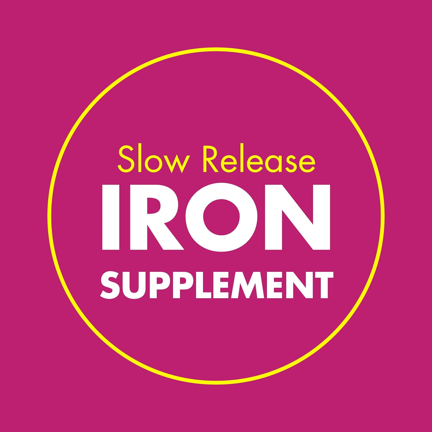 High Potency Slow Release Iron Supplement, 45mg Iron Deficiency Relief, Easy-to-Swallow Tablets - 30 Count