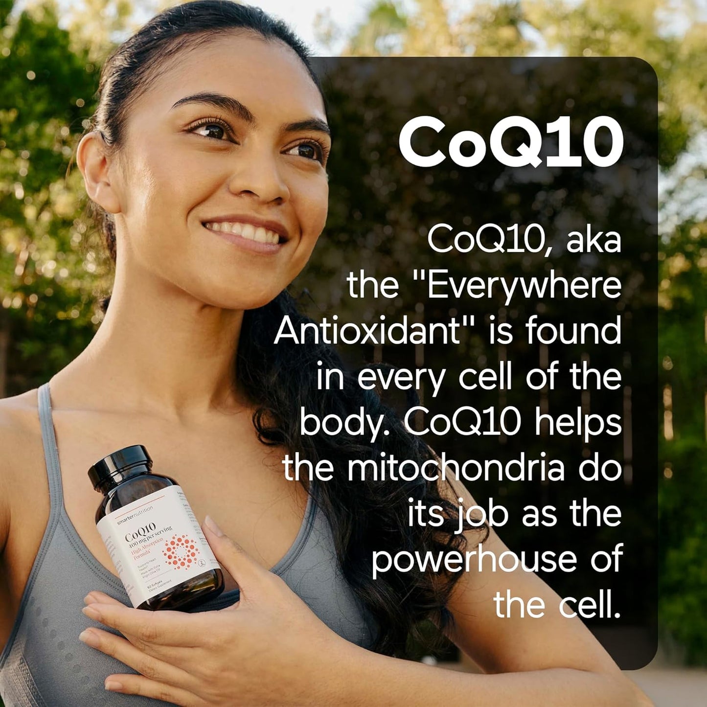High Potency Smarter Nutrition CoQ10 400 mg for Heart Health & Energy Production - Non-GMO, Gluten Free - 60 Count