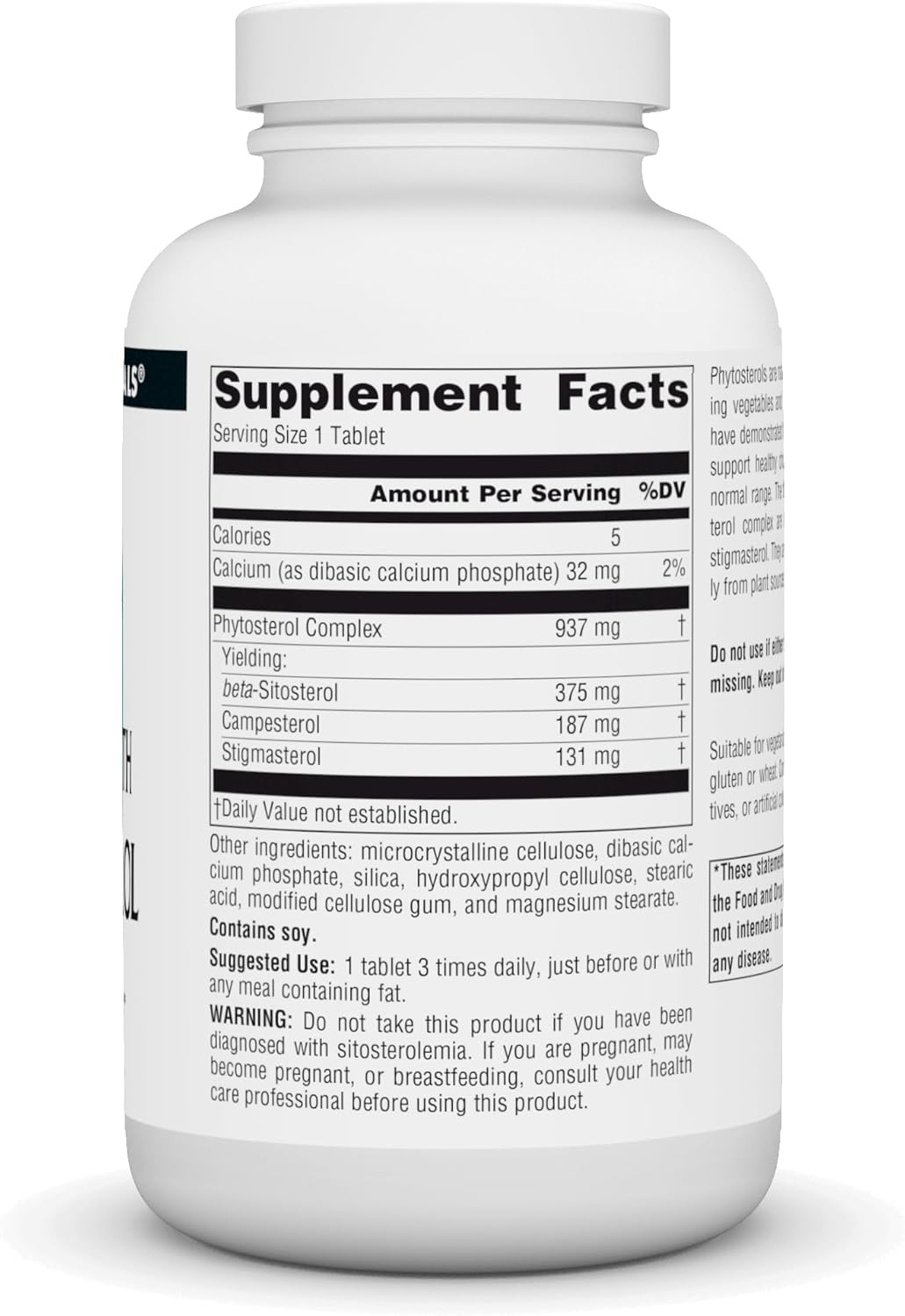 High-Potency Source Naturals Beta Sitosterol Supplement - 375mg, 120 Tablets