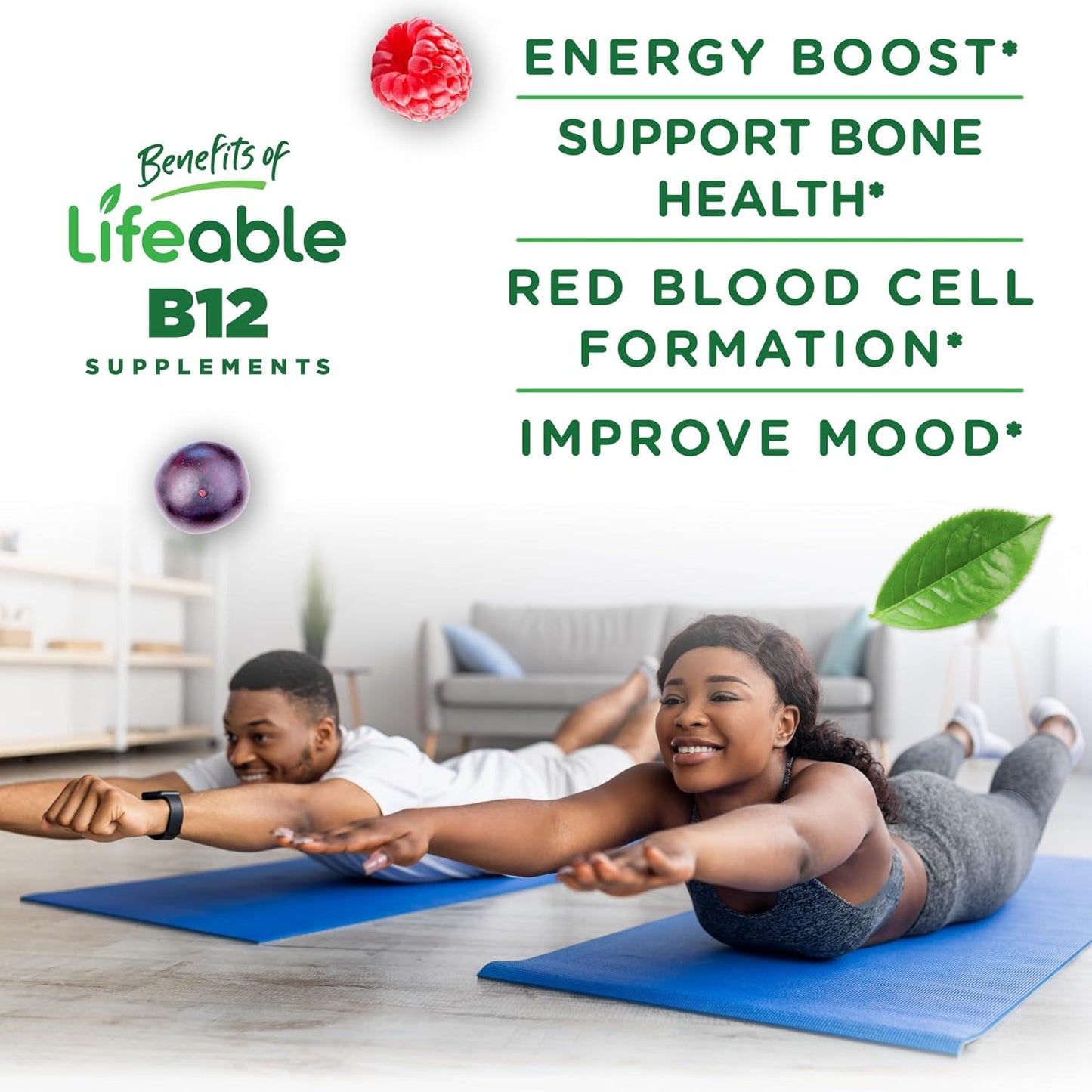 High Potency Sugar Free Vitamin B12 Gummies - 1000 mcg - Delicious B12 Gummies for Energy, Mood, Metabolism - B 12 Vitamin Gummies for Men, Women - 90 Gummies