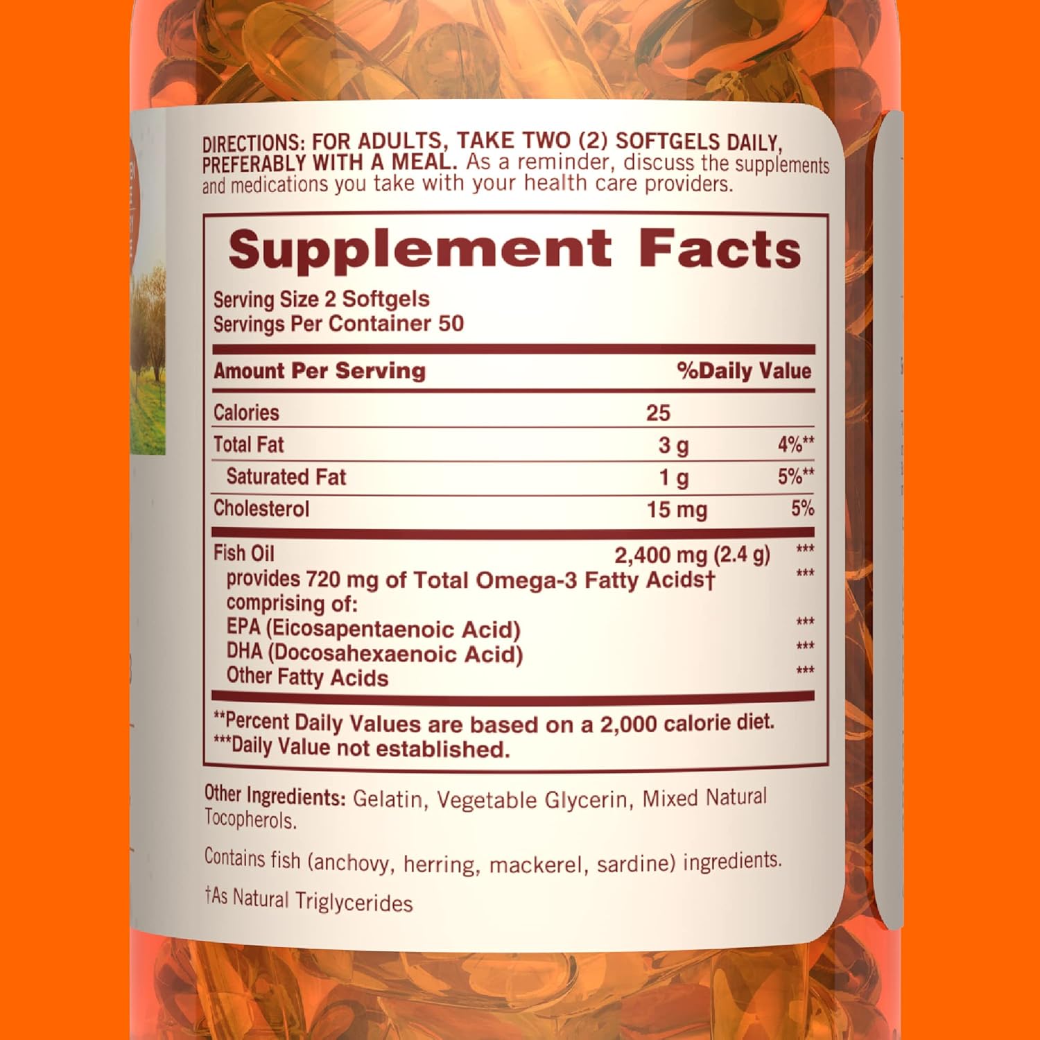 High Potency Sundown Fish Oil Softgels - 1200 mg Omega-3 Supplement for Heart Health - 100 Count with Varying Packaging