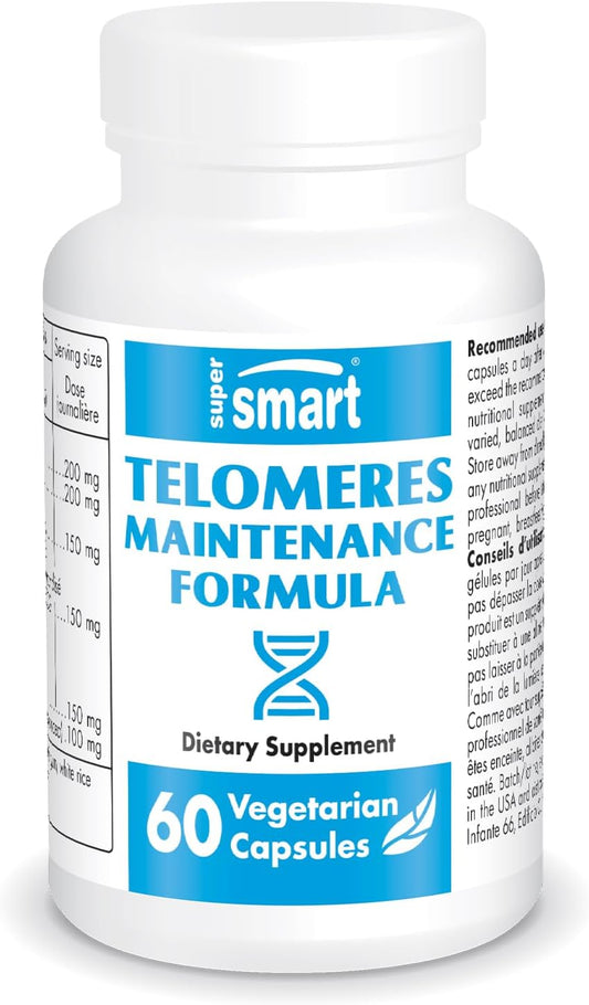High Potency Telomeres Maintenance Formula with Polyphenols, Catechins, EGCG, and D-Gamma-Tocotrienols - Non-GMO, Gluten Free - 60 Vegetarian Capsules