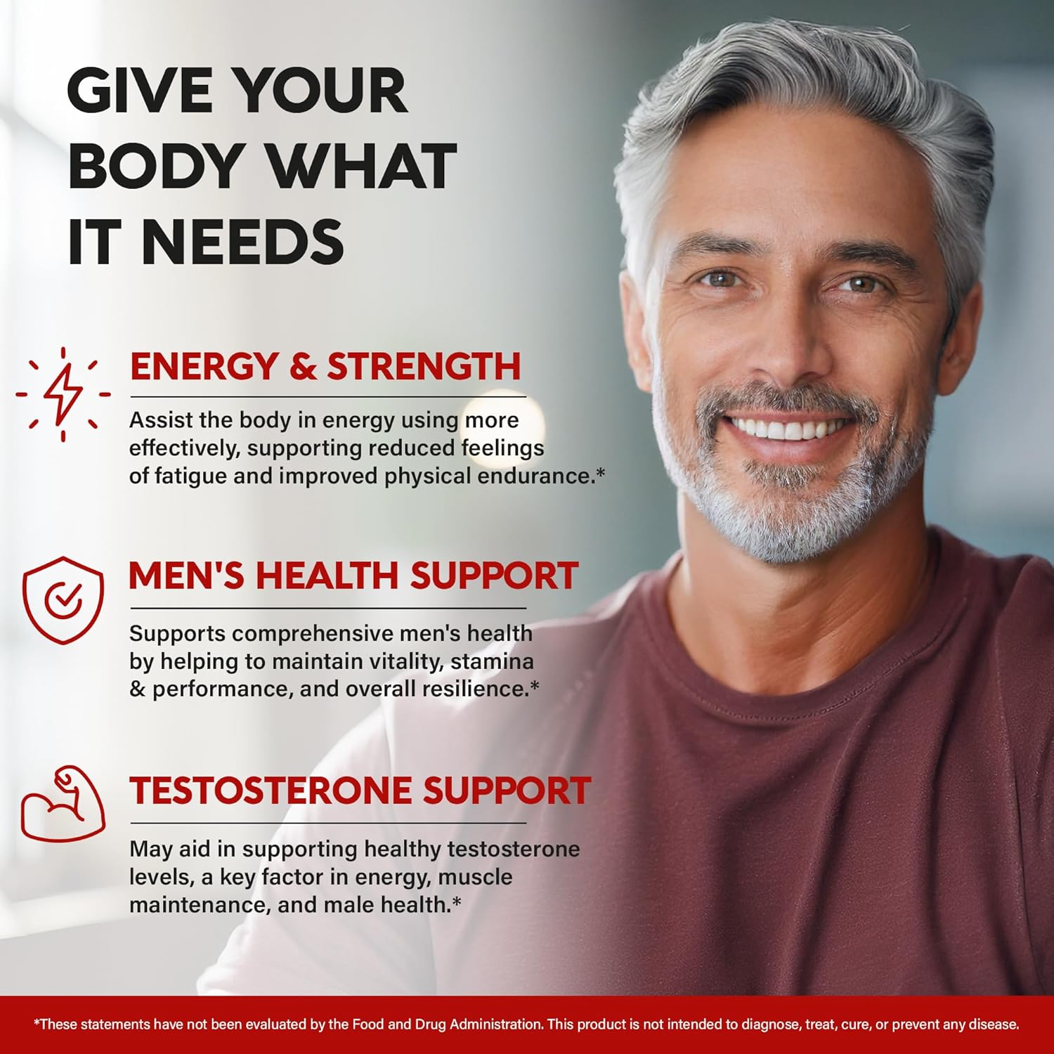 High Potency Tongkat Ali Men's Complex - Fadogia Agrestis & Tribulus Terrestris Blend for Energy, Strength & Performance - 200:1 Extract - 3rd Party Tested - 120 Capsules