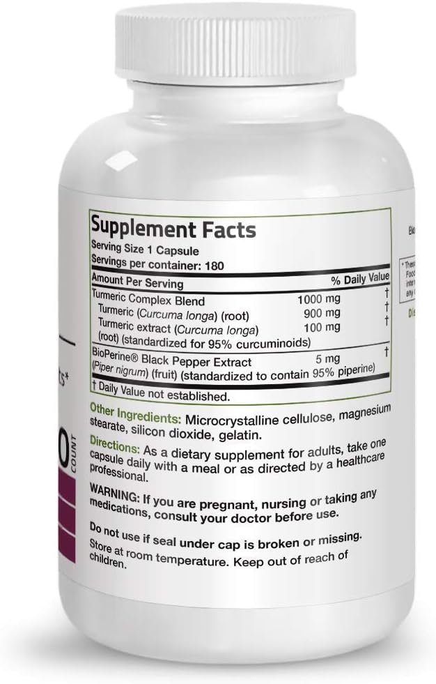 High Potency Turmeric Curcumin with BioPerine for Joint Support + Antarctic Krill Oil 1000mg with Omega-3s EPA, DHA