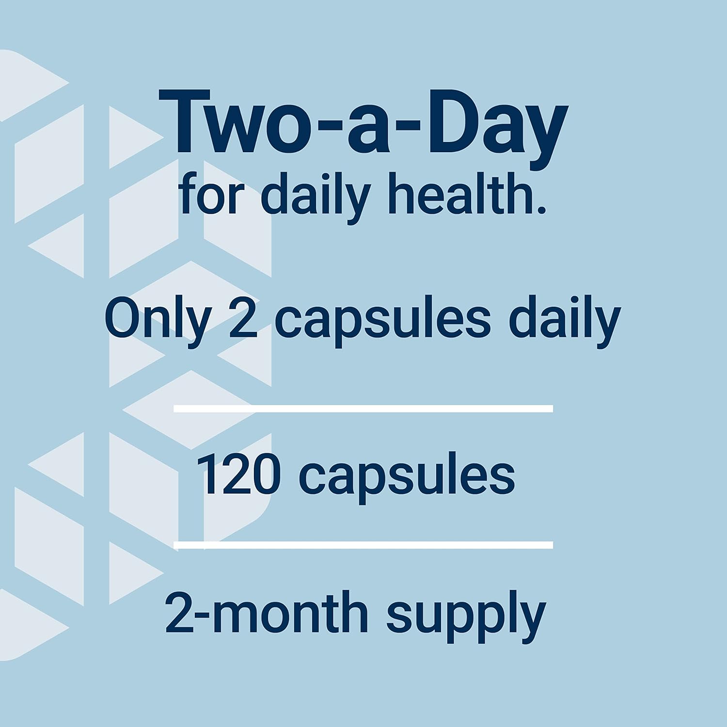High-Potency Two-Per-Day Multivitamin with Over 25 Nutrients, Two-Month Supply, Non-GMO, Gluten-Free - 120 Capsules