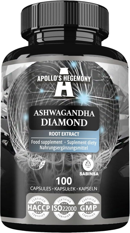 High Potency Vegan Ashwagandha Extract Tablets - 568mg, 100 Tablets, Withania somnifera, 7% Withanolides, Memory & Concentration Support