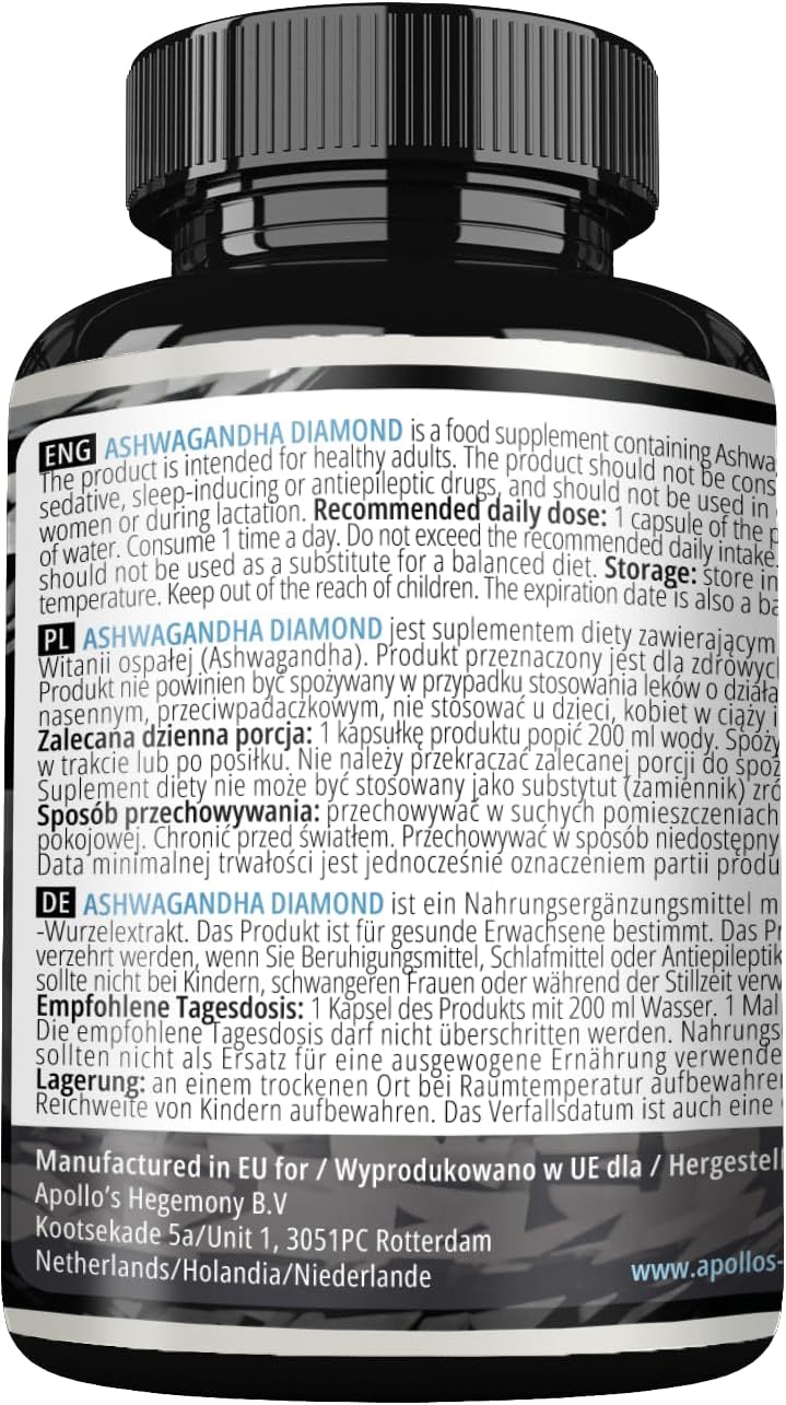 High Potency Vegan Ashwagandha Extract Tablets - 568mg, 100 Tablets, Withania somnifera, 7% Withanolides, Memory & Concentration Support