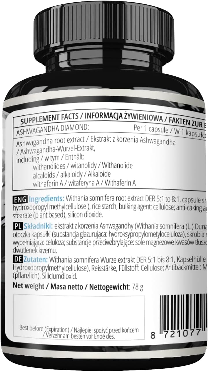High Potency Vegan Ashwagandha Extract Tablets - 568mg, 100 Tablets, Withania somnifera, 7% Withanolides, Memory & Concentration Support