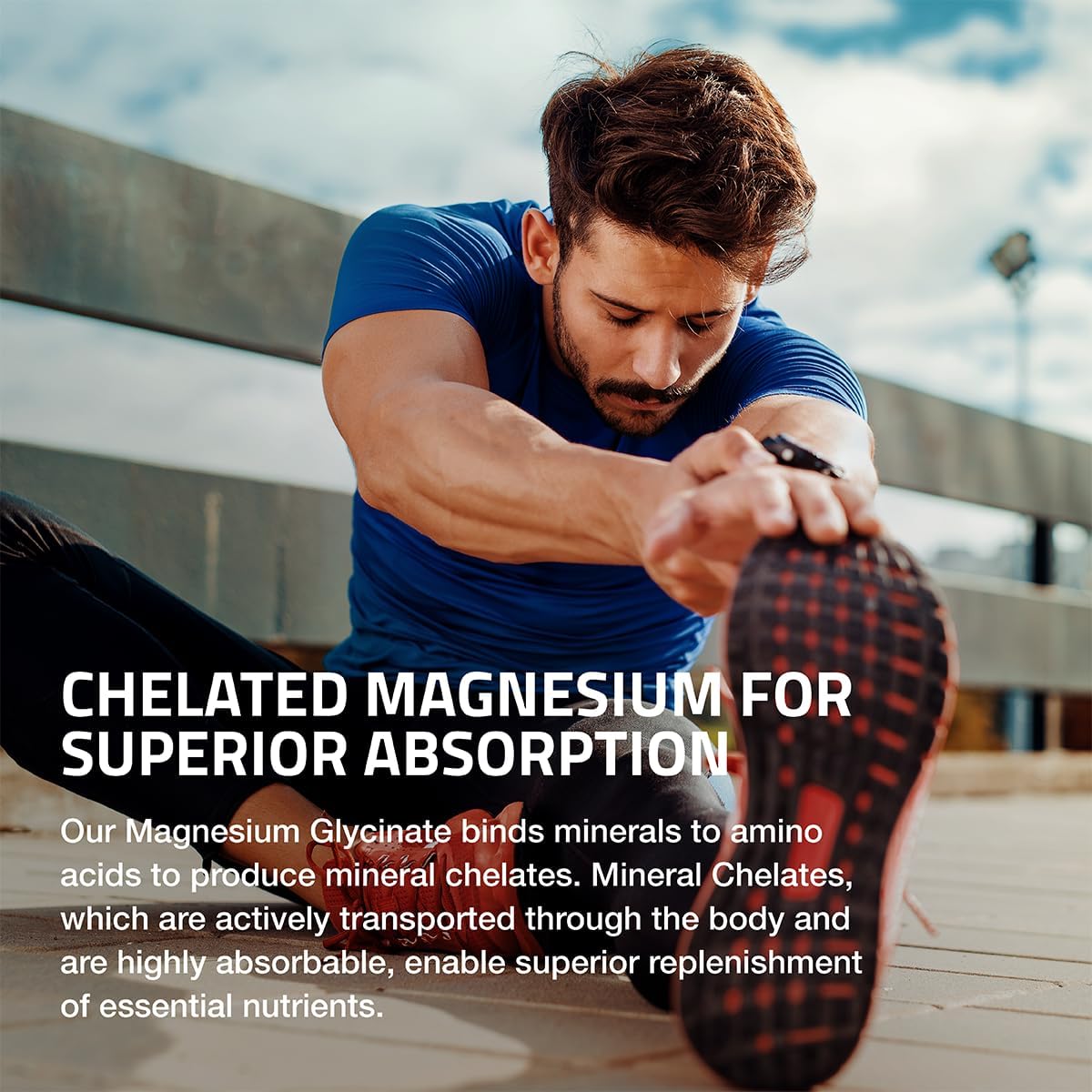 High Potency Vegetarian Magnesium Glycinate 400mg Tablets, Chelated for Better Absorption, Non-GMO, 60 Count, Gentle on Stomach