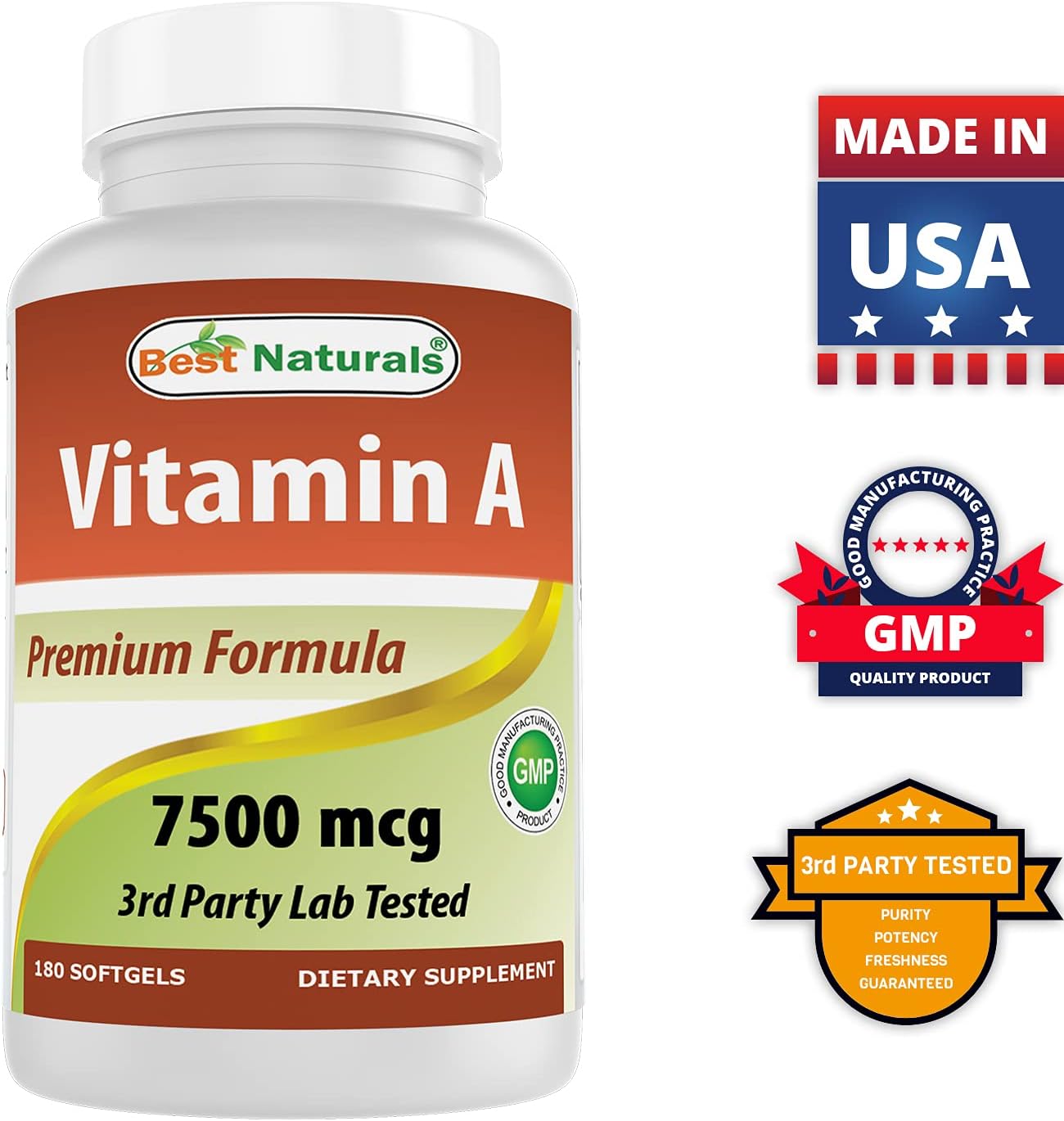 High Potency Vitamin A 25000 IU and B-100 Complex - Premium Natural Supplements for Overall Health and Wellness