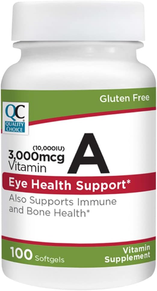 High Potency Vitamin A Softgels 3000 mcg (10,000 IU) - Premium Quality Supplement