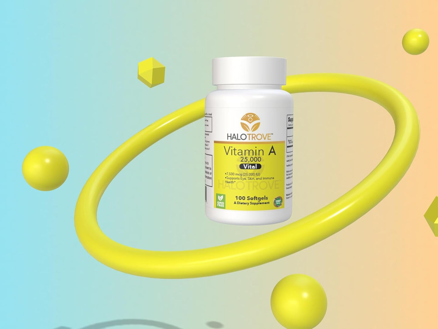 High Potency Vitamin A Supplement - 25000 IU, 100 Softgels for Immune Support and Eye Health