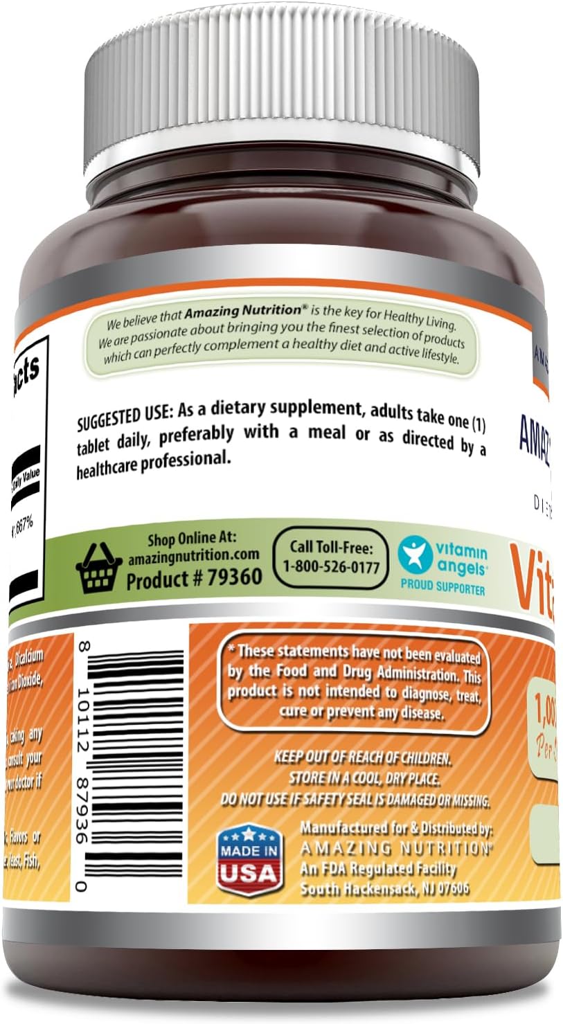 High Potency Vitamin B12 Supplement | 1000 Mcg per Tablet | Non-GMO & Gluten-Free | Made in USA | 150 Count