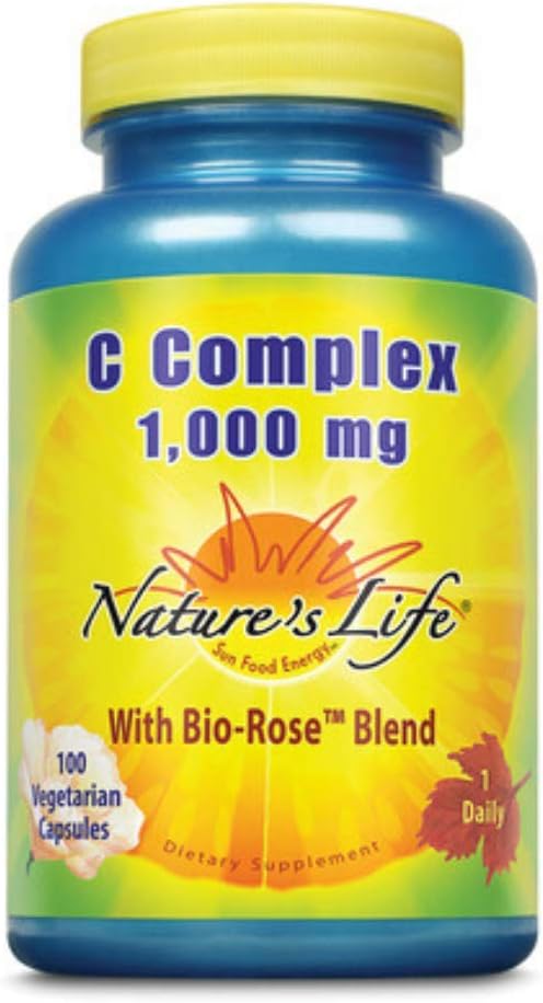 High Potency Vitamin C Capsules - 1,000 mg | 100 Count by Nature's Life