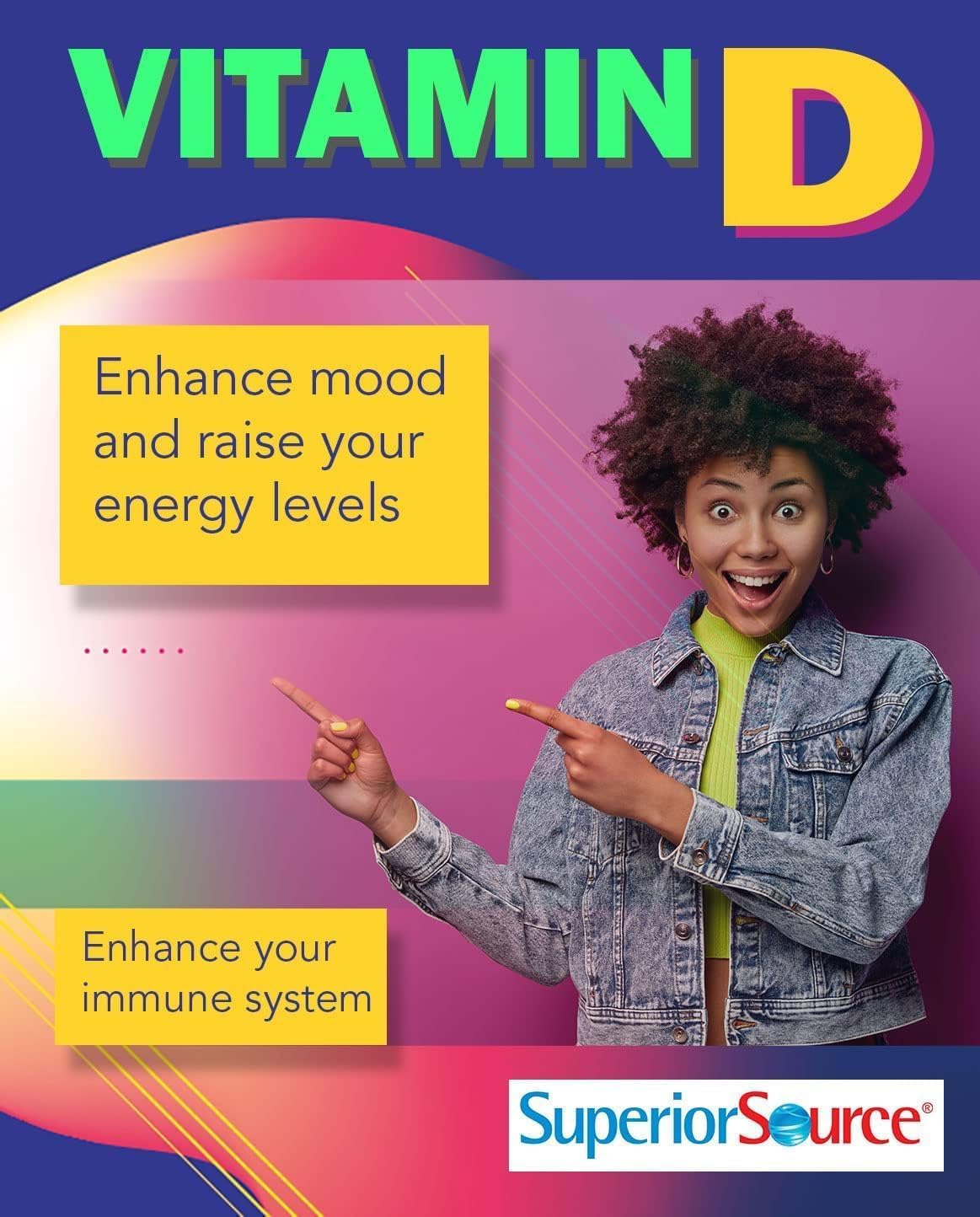 High Potency Vitamin D3 10000 IU MicroLingual Tablets - 100 Count - Supports Bone Health, Immune System, Muscle Function - Non-GMO
