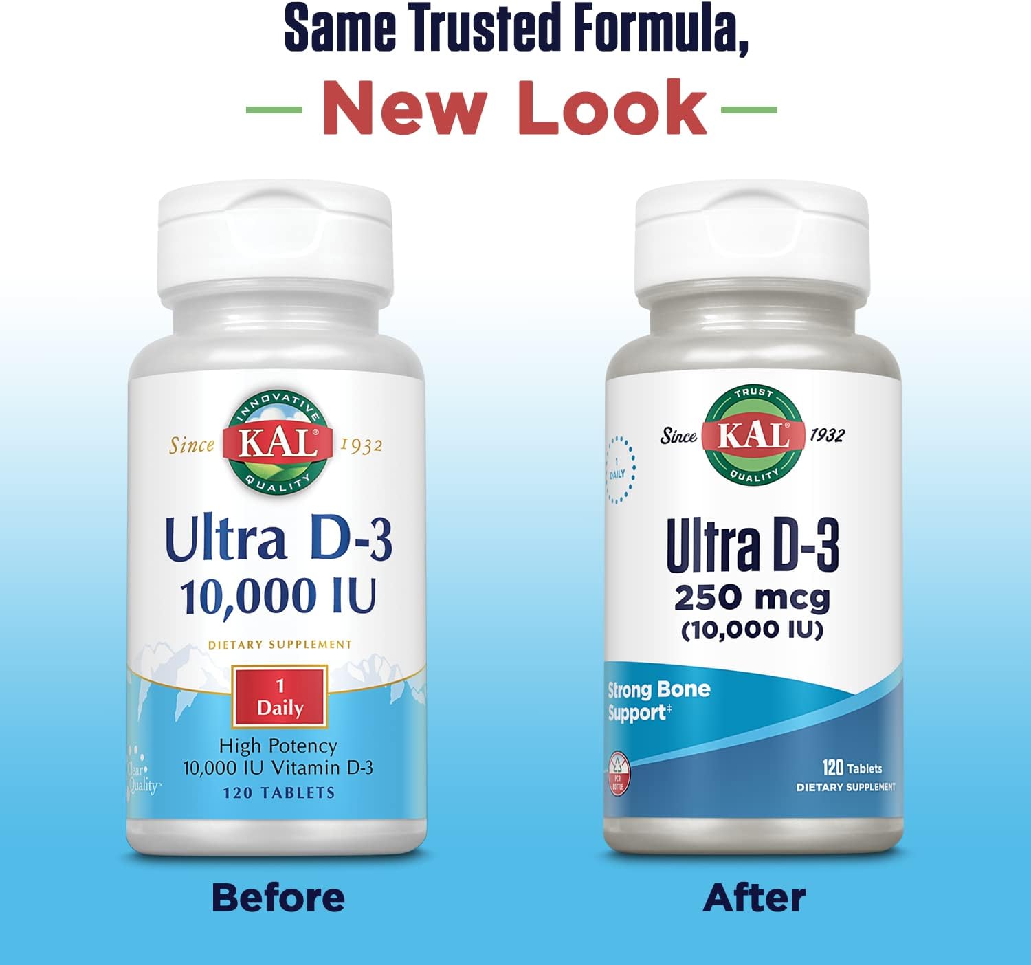 High Potency Vitamin D3 Tablets for Bone Health & Immune Support - 10000 IU, 250 mcg, 120 Tablets