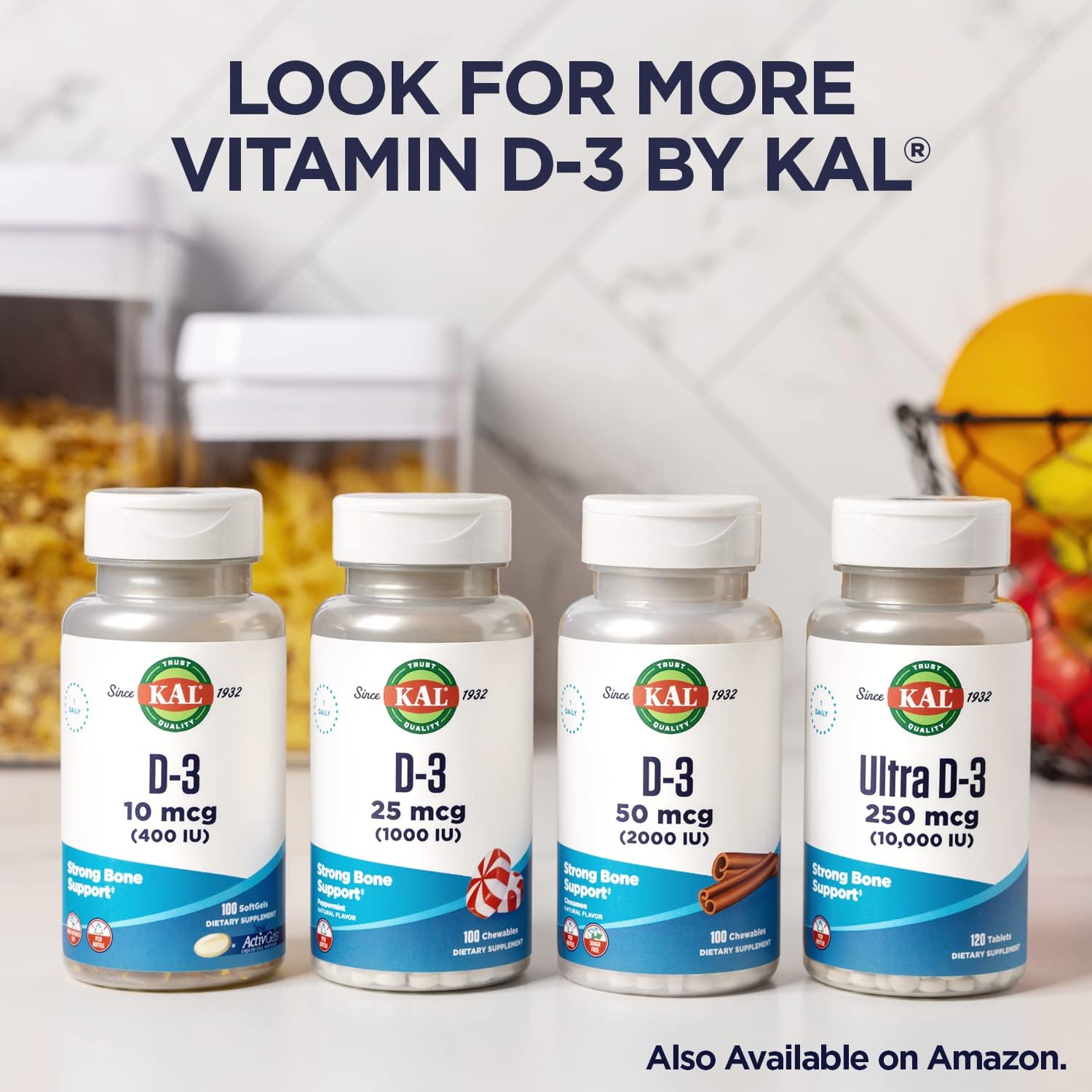 High Potency Vitamin D3 Tablets for Bone Health & Immune Support - 10000 IU, 250 mcg, 120 Tablets