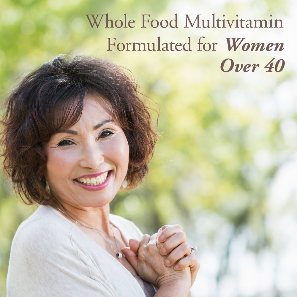 High Potency Women's Multivitamin 40+ with Zinc & Vitamin C - Vegan, Raw, Organic, 60 Tablets