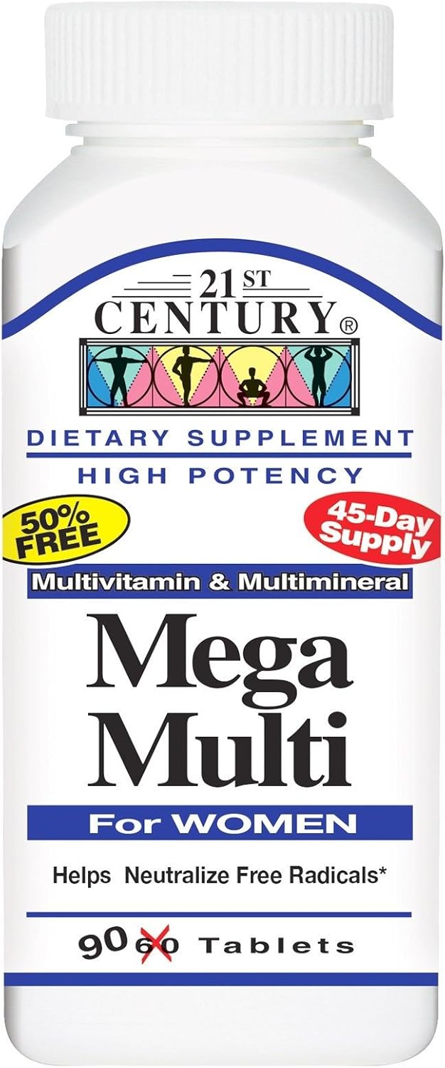 High-Potency Women's Multivitamin, 90 Tablets for 21st Century Health