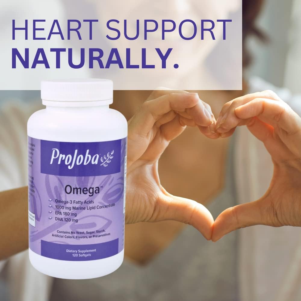 High-Potency Youngevity Projoba Omega™ Softgels - 1000mg Omega-3 with 180 EPA & 120 DHA for Brain and Heart Health - 120 Count