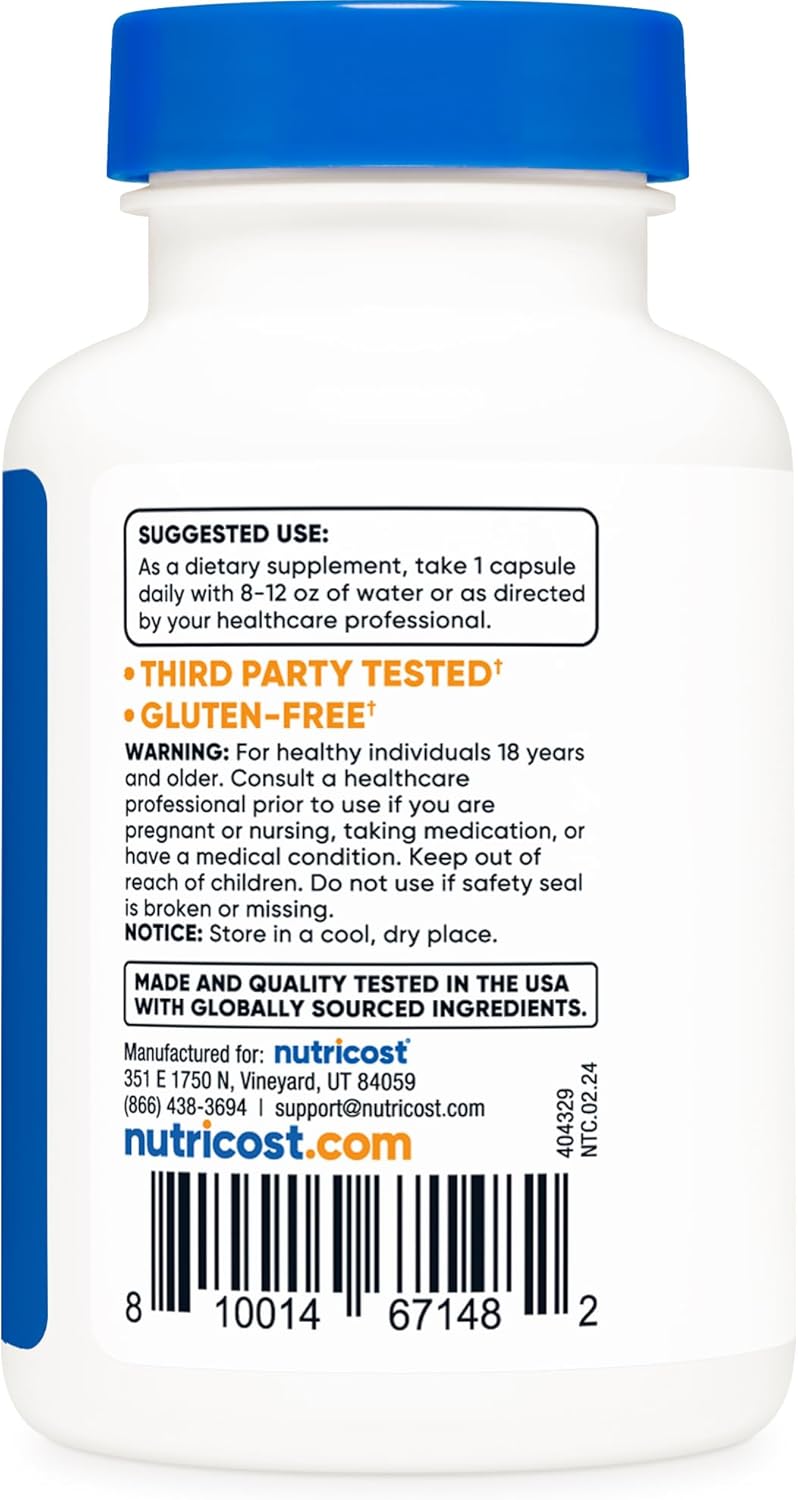 High Potency Zinc Picolinate Capsules - 50mg, 120 Vegetarian Capsules - Gluten Free & Non-GMO by Nutricost