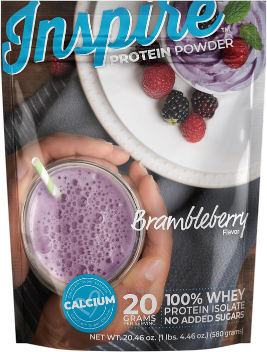 High-Protein Bramble-Berry Whey Isolate Powder for Bariatric Diets with Calcium - 20g Protein