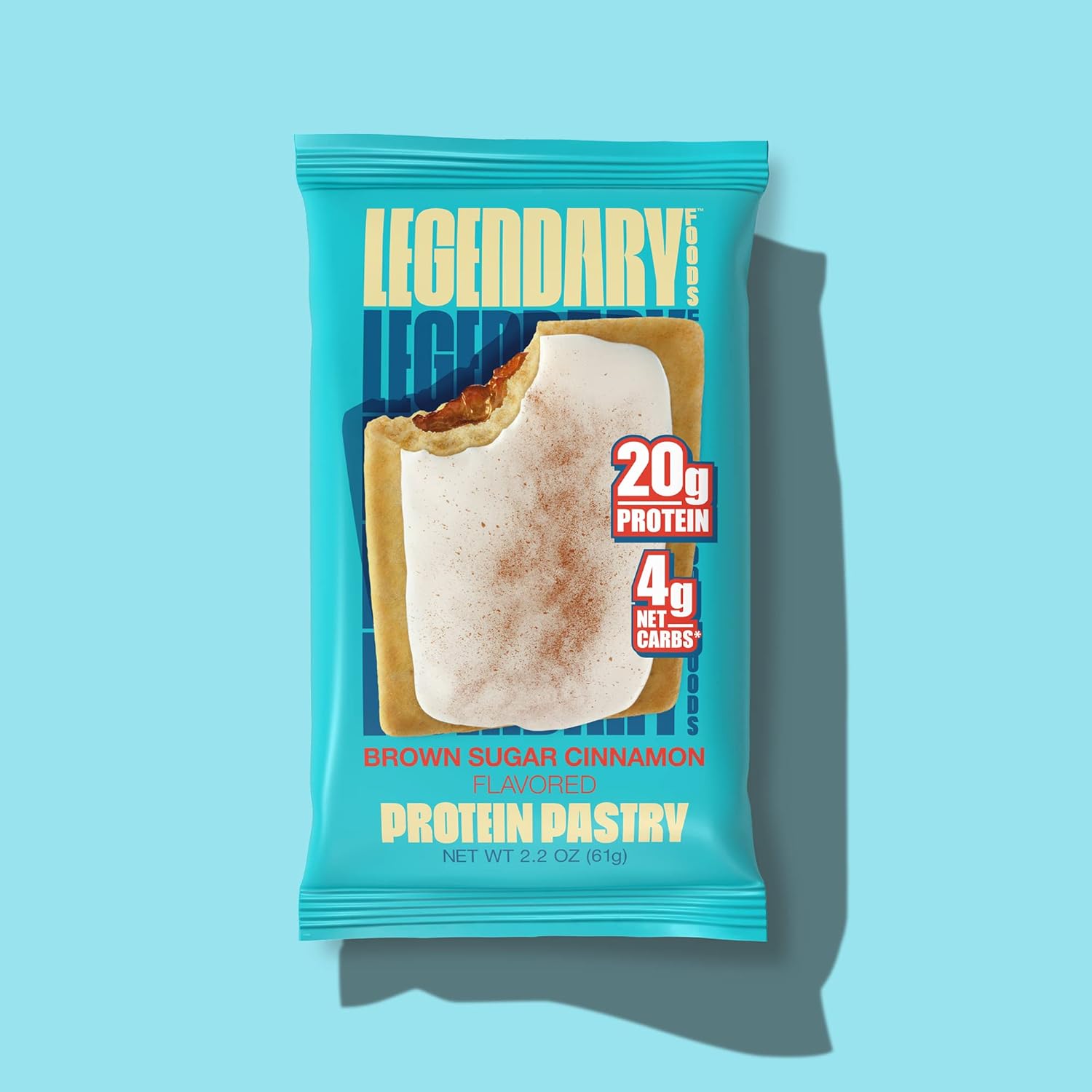 High Protein Brown Sugar Cinnamon Pastry Bars - 9-Pack Bundle, Keto Friendly, Gluten Free, No Sugar Added, Legendary Foods