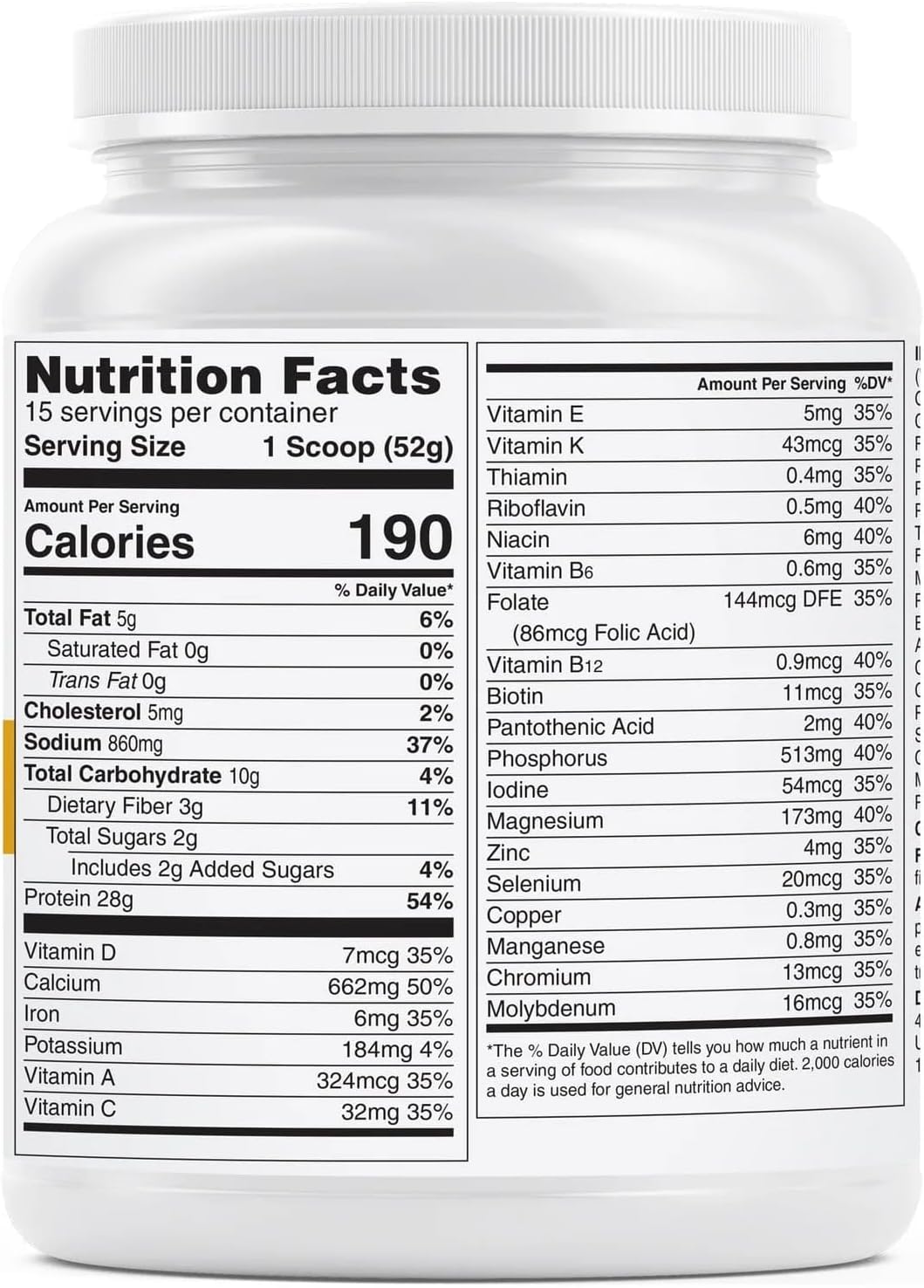 High Protein Chicken Soup Meal Replacement Powder - 28g Protein, 25 Vitamins & Minerals, Whey Isolate, Low Carb, Savory - 15 Servings