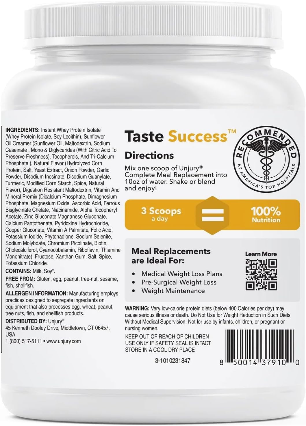 High Protein Chicken Soup Meal Replacement Powder - 28g Protein, 25 Vitamins & Minerals, Whey Isolate, Low Carb, Savory - 15 Servings