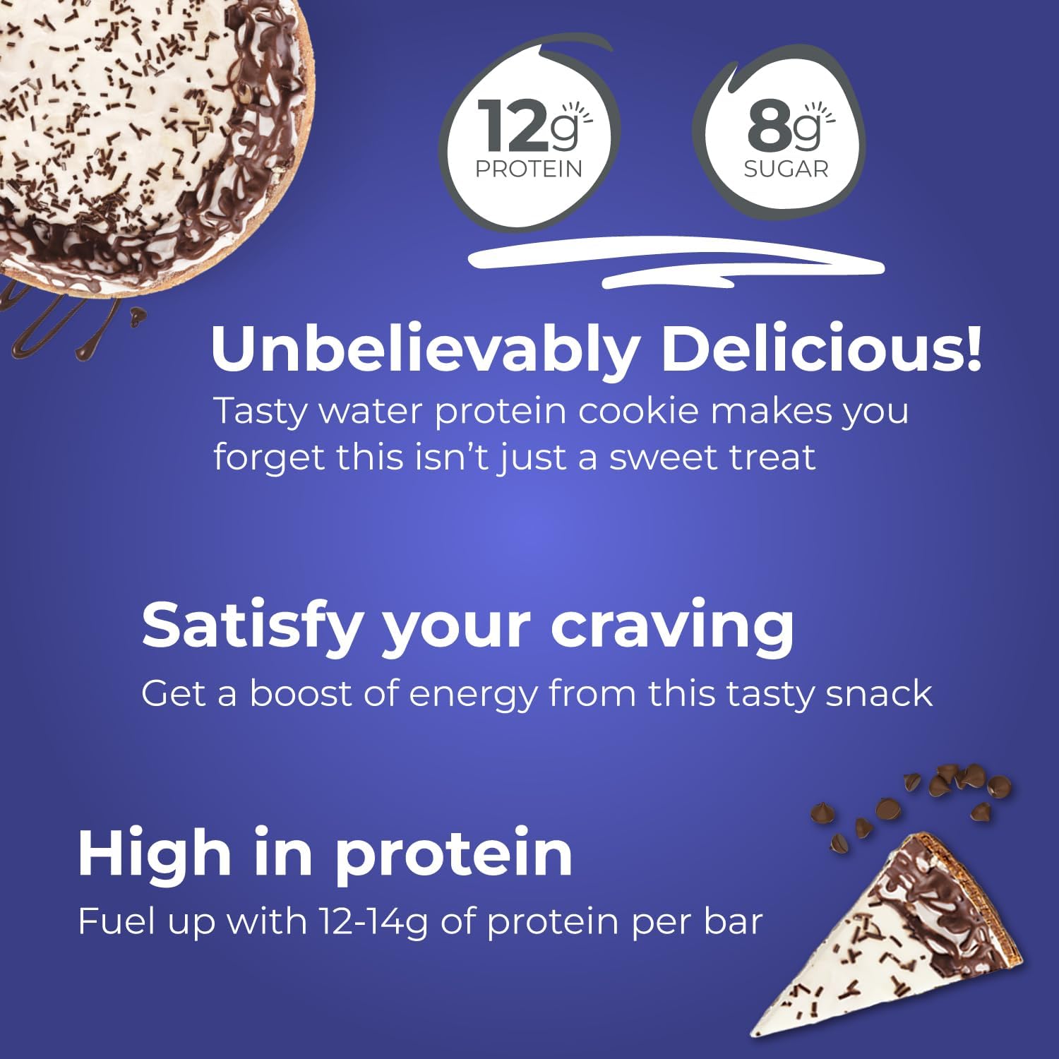 High Protein Chocolate Chip Cheesecake Wafer Bars, 1.4 oz (12 Pack) - Delicious Protein Snacks