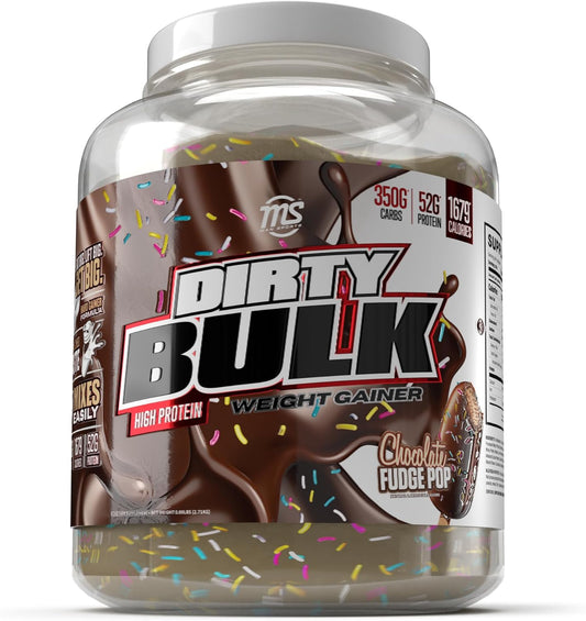 High Protein Chocolate Fudge Pop Weight Gainer Powder for Dirty Bulking - 52g Protein - Sportsman MAN Sports